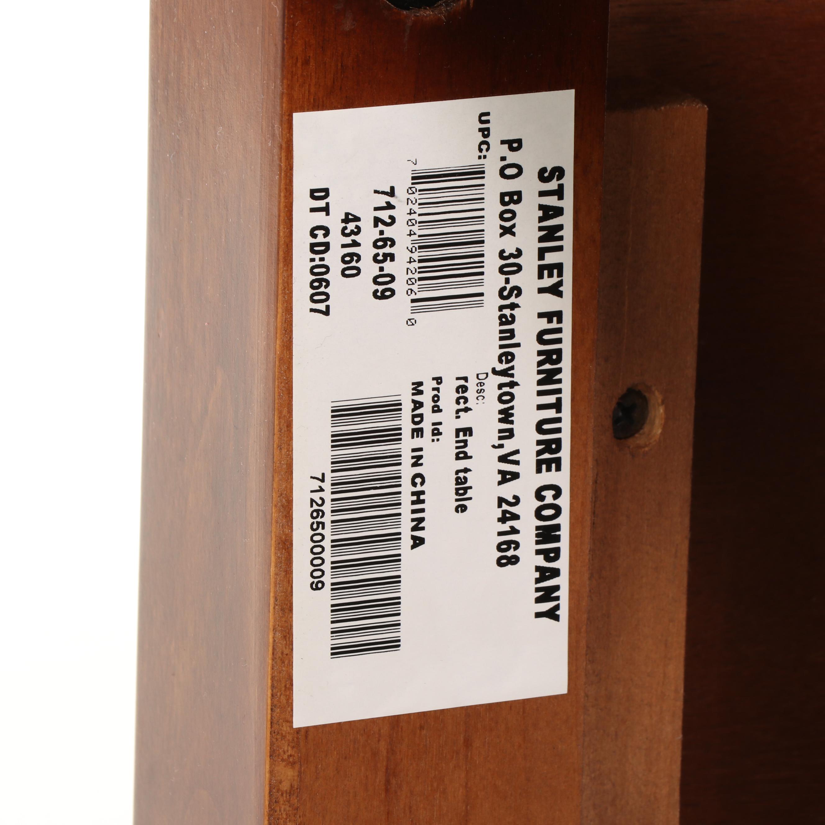 Stanley Furniture Walnut Four-Tier Side Table