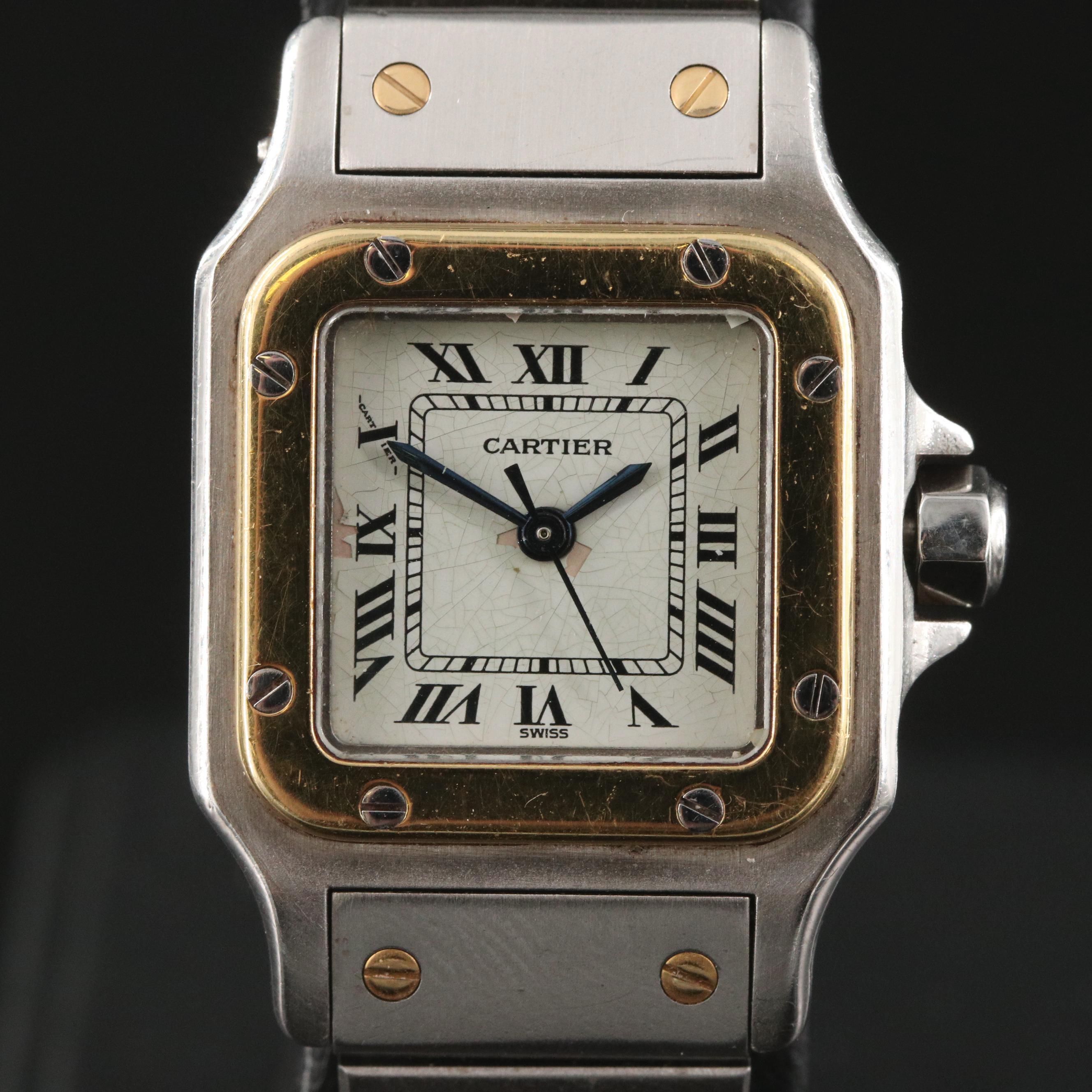 Cartier "Santos De Cartier" 18K and Stainless Steel Automatique Watch
