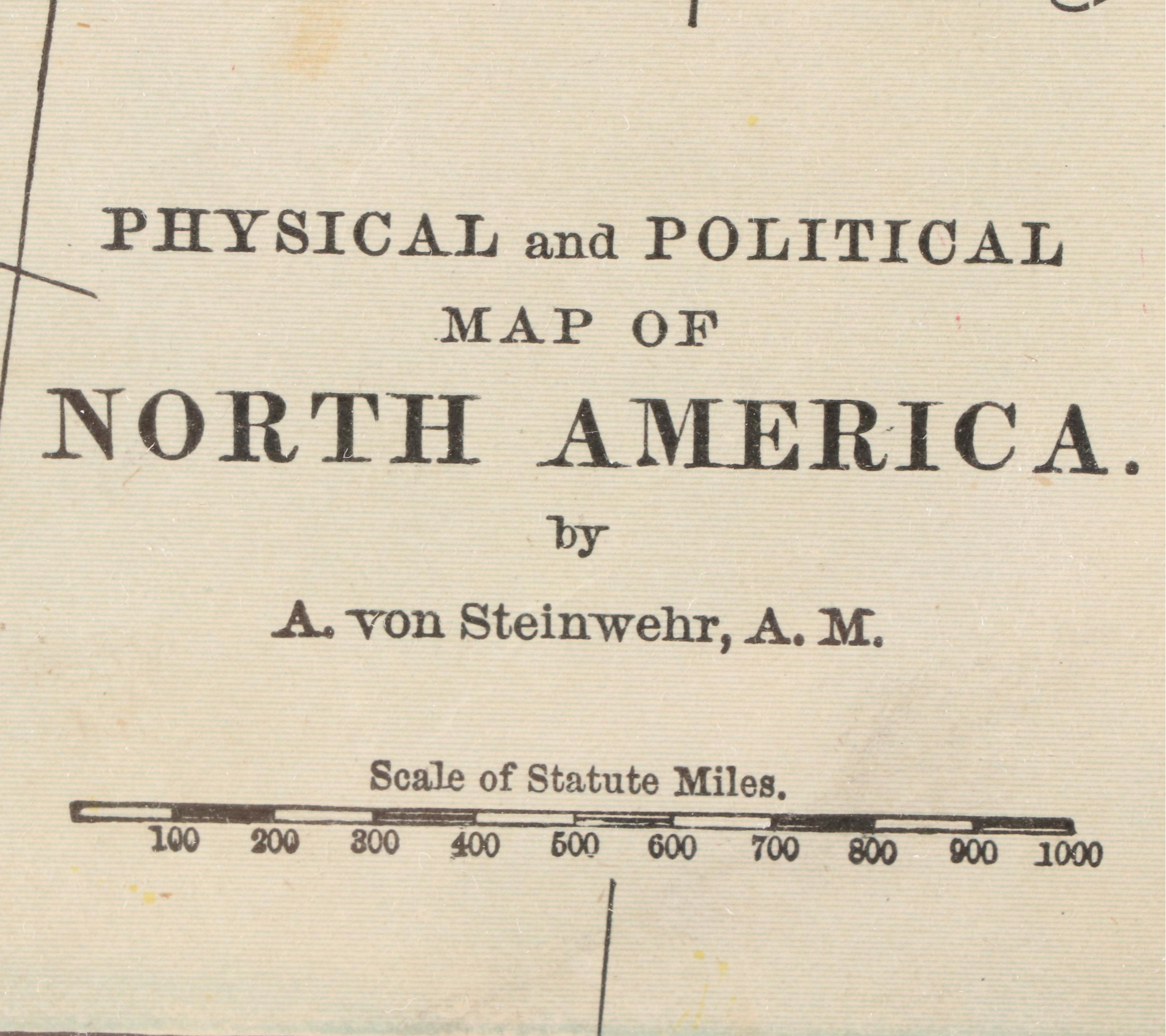 Wilson, Hinkle & Co. Lithograph Map of North America, Late 19th Century