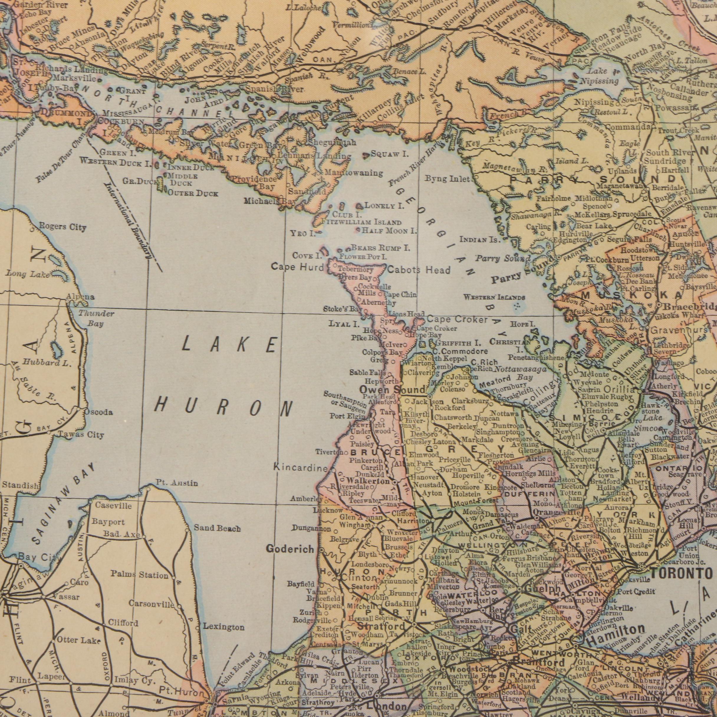 Matthews-Northrup Co. Wax Engraving "Map of Ontario," circa 1902