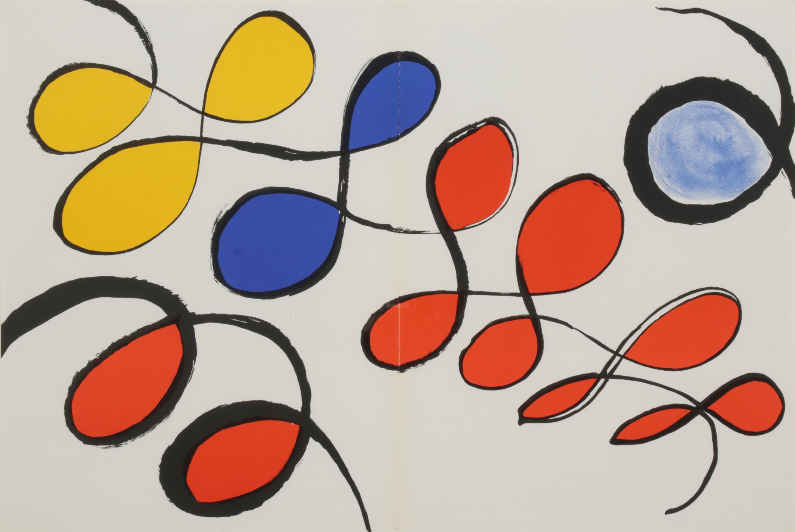 Alexander Calder Double-Page Color Lithograph for "Derrière le Miroir," 1971