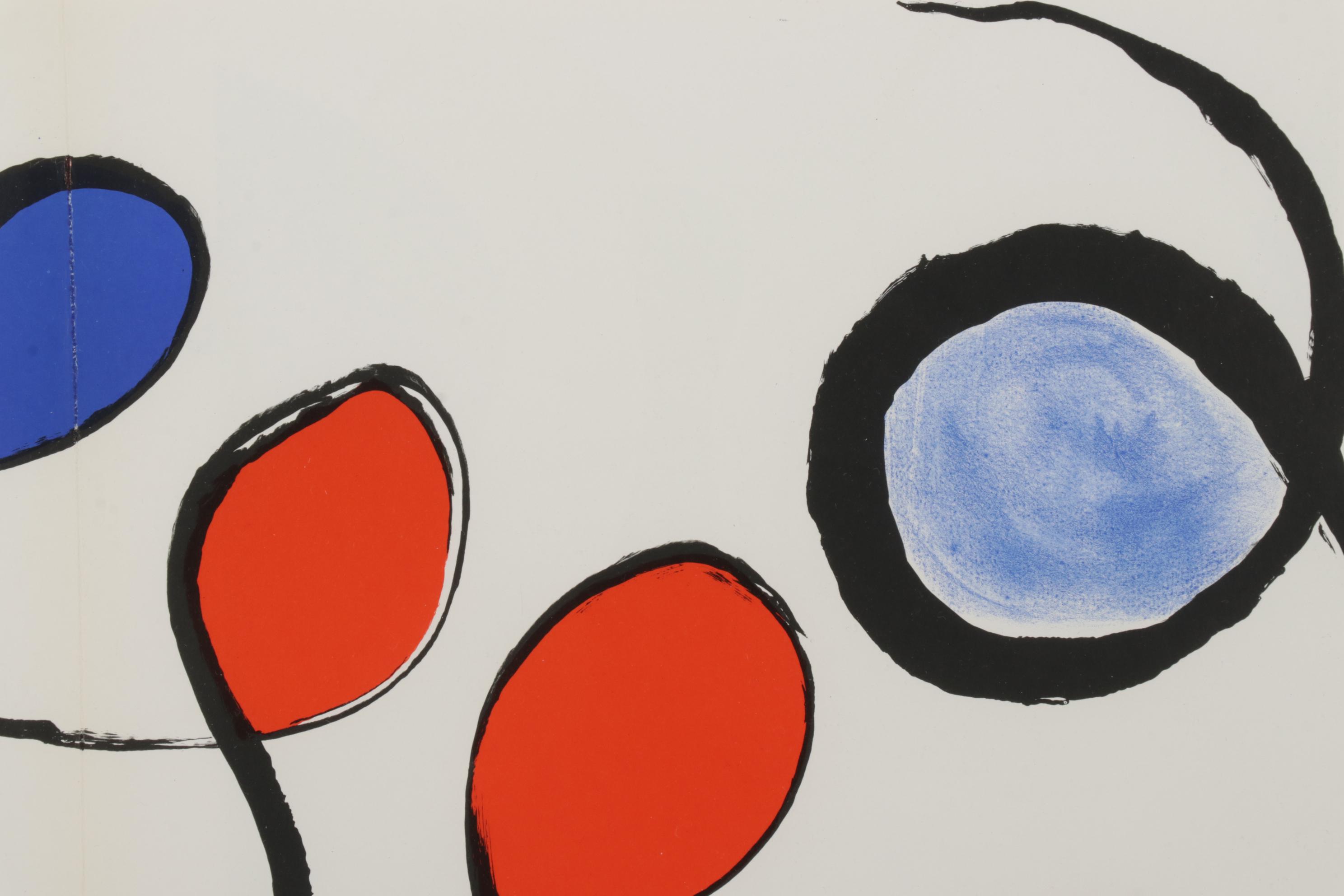 Alexander Calder Double-Page Color Lithograph for "Derrière le Miroir," 1971