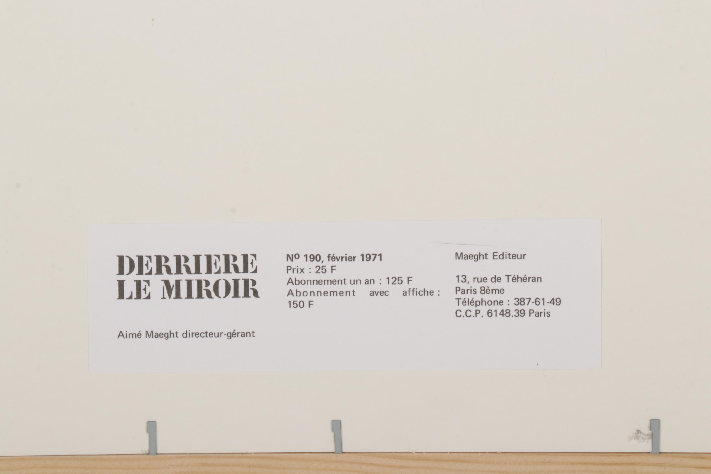 Alexander Calder Double-Page Color Lithograph for "Derrière le Miroir," 1971