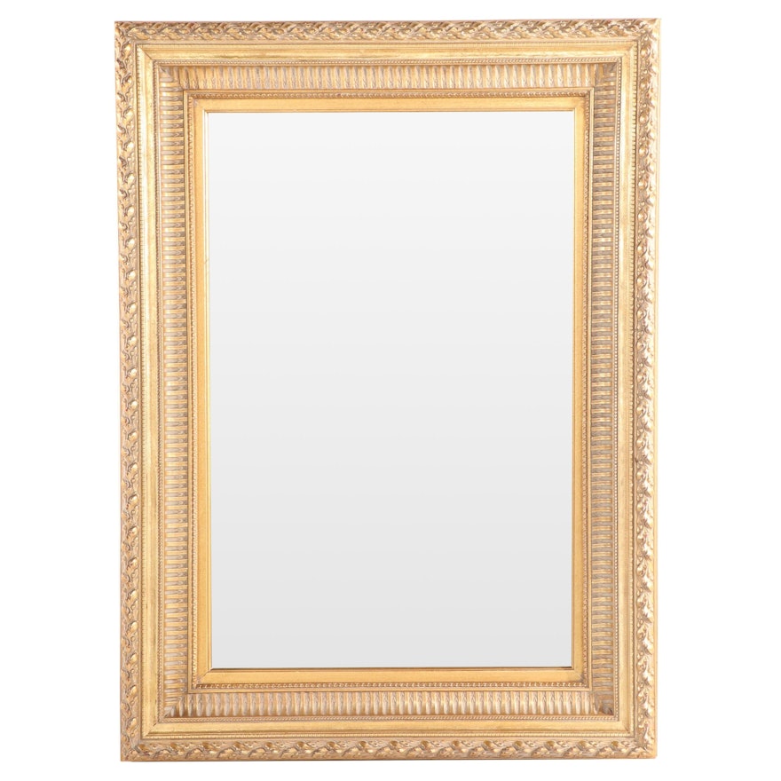 Decorative Arts Gilt Framed Beveled Mirror