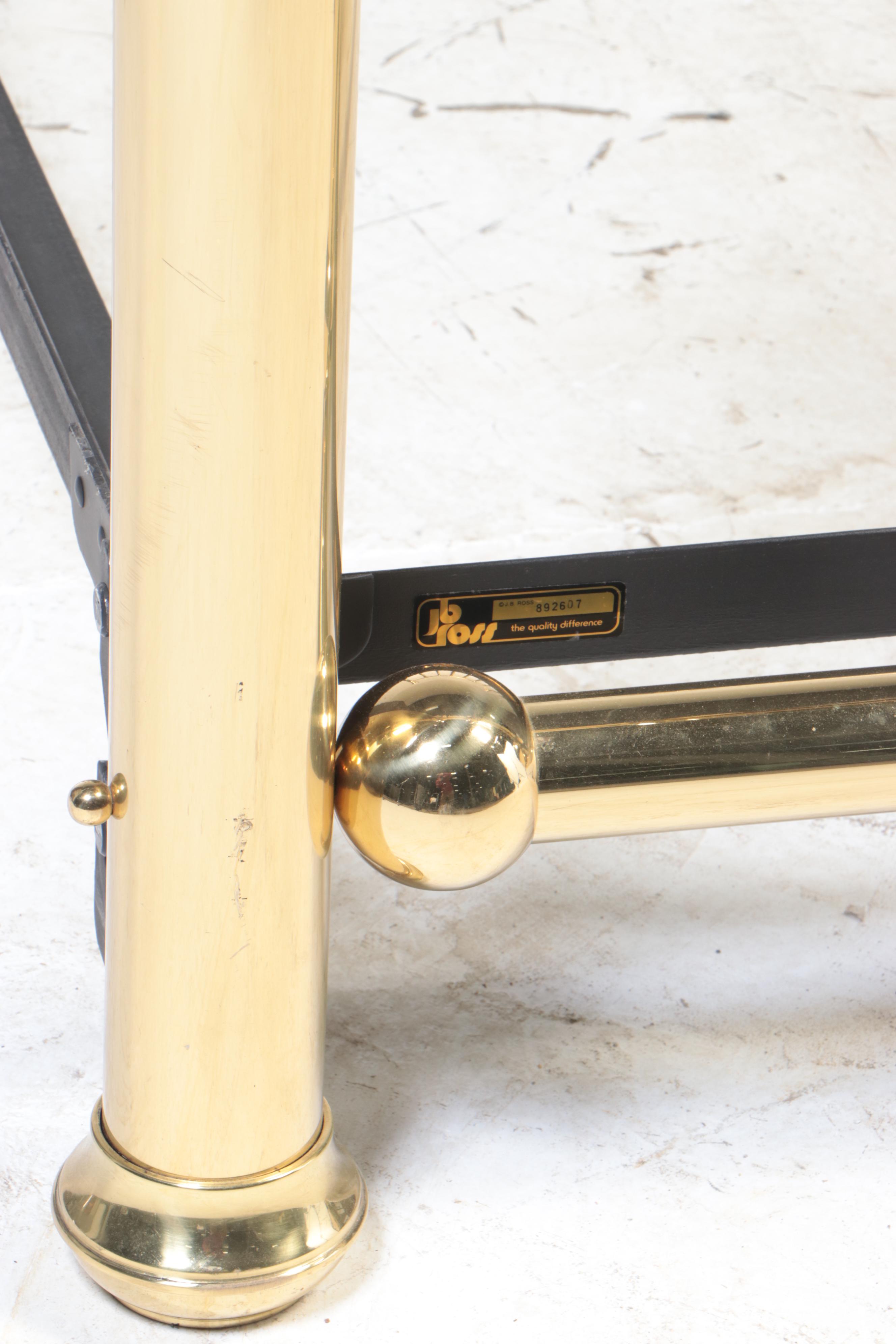 J.B. Ross Brass King Size Bed Frame, Late 20th Century