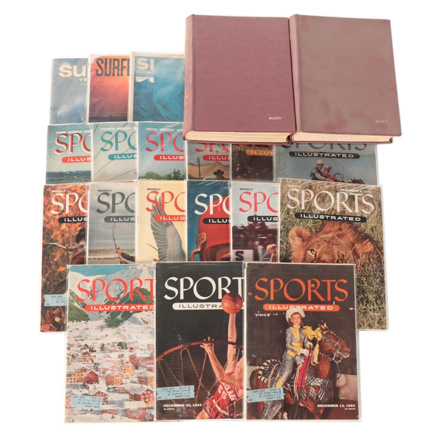 1954 Sports Illustrated Magazines, Surfer Magazines, and Surfer Yearbooks
