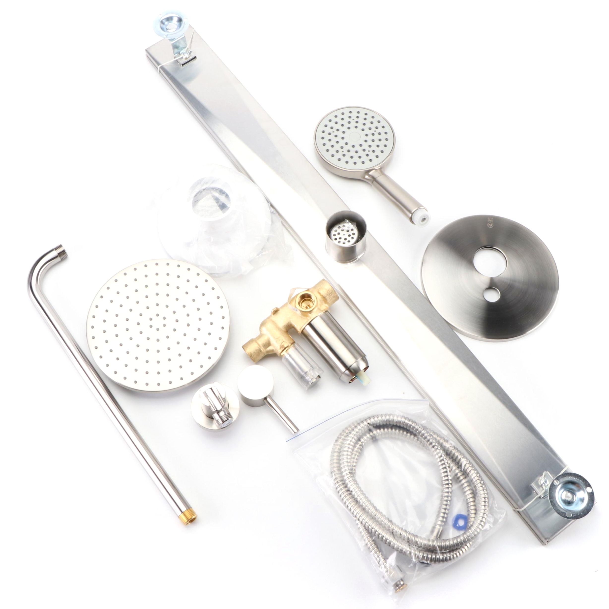 White PVC Shower Drain, Rainfall Shower System and Linear Shower Drain