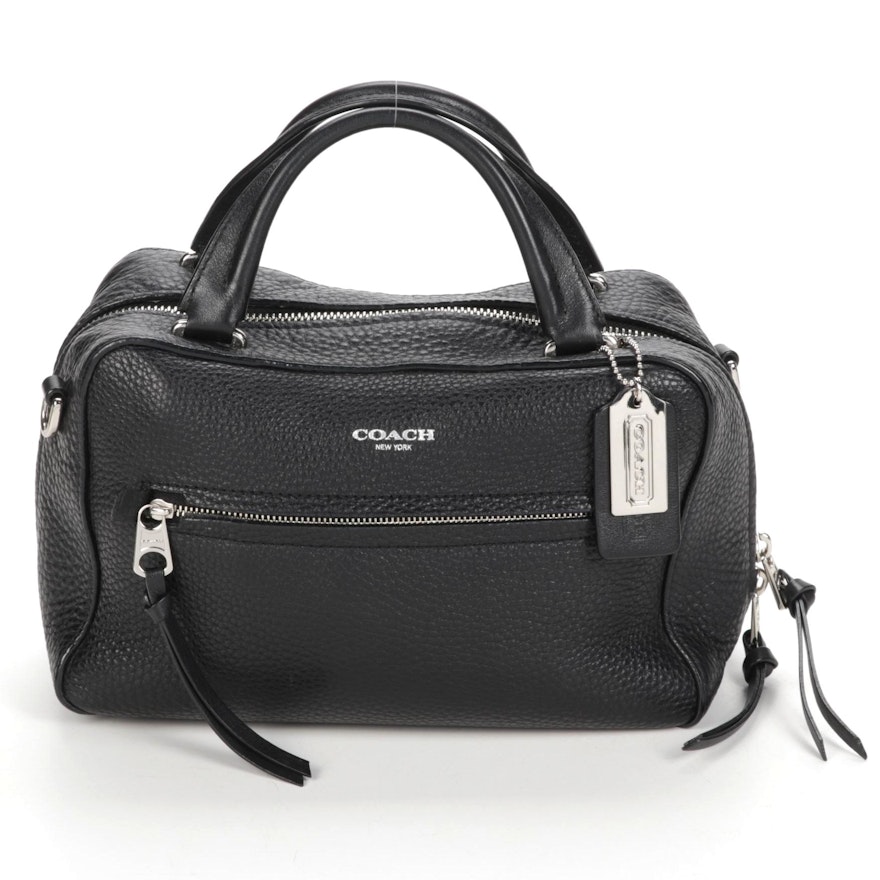 Coach Bleecker Small Toaster Satchel in Black with Detachable Crossbody Strap