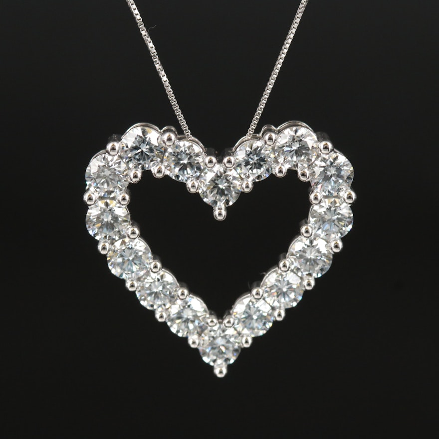 14K 1.92 CTW Diamond Heart Pendant Necklace