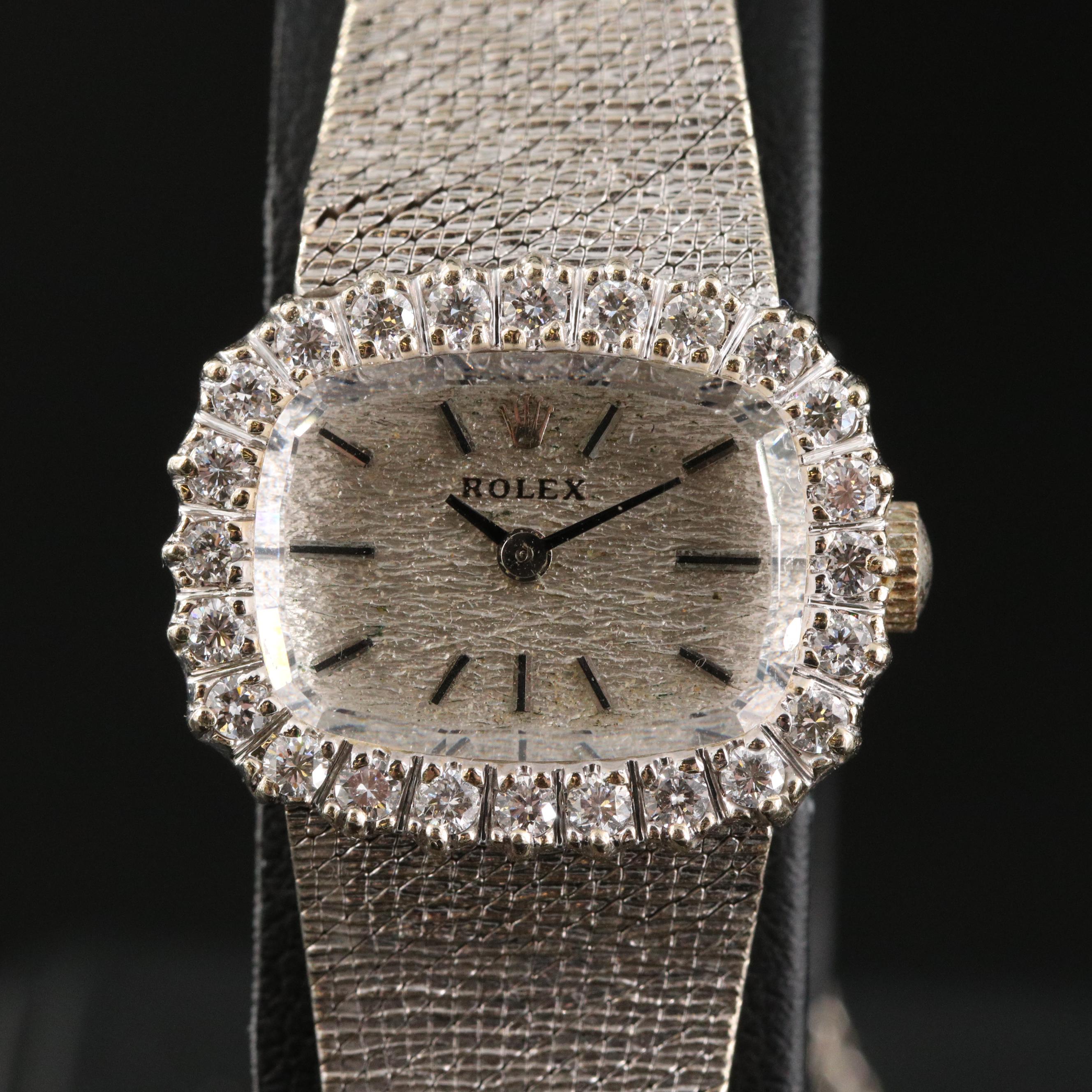 Vintage Rolex 14K Diamond Watch