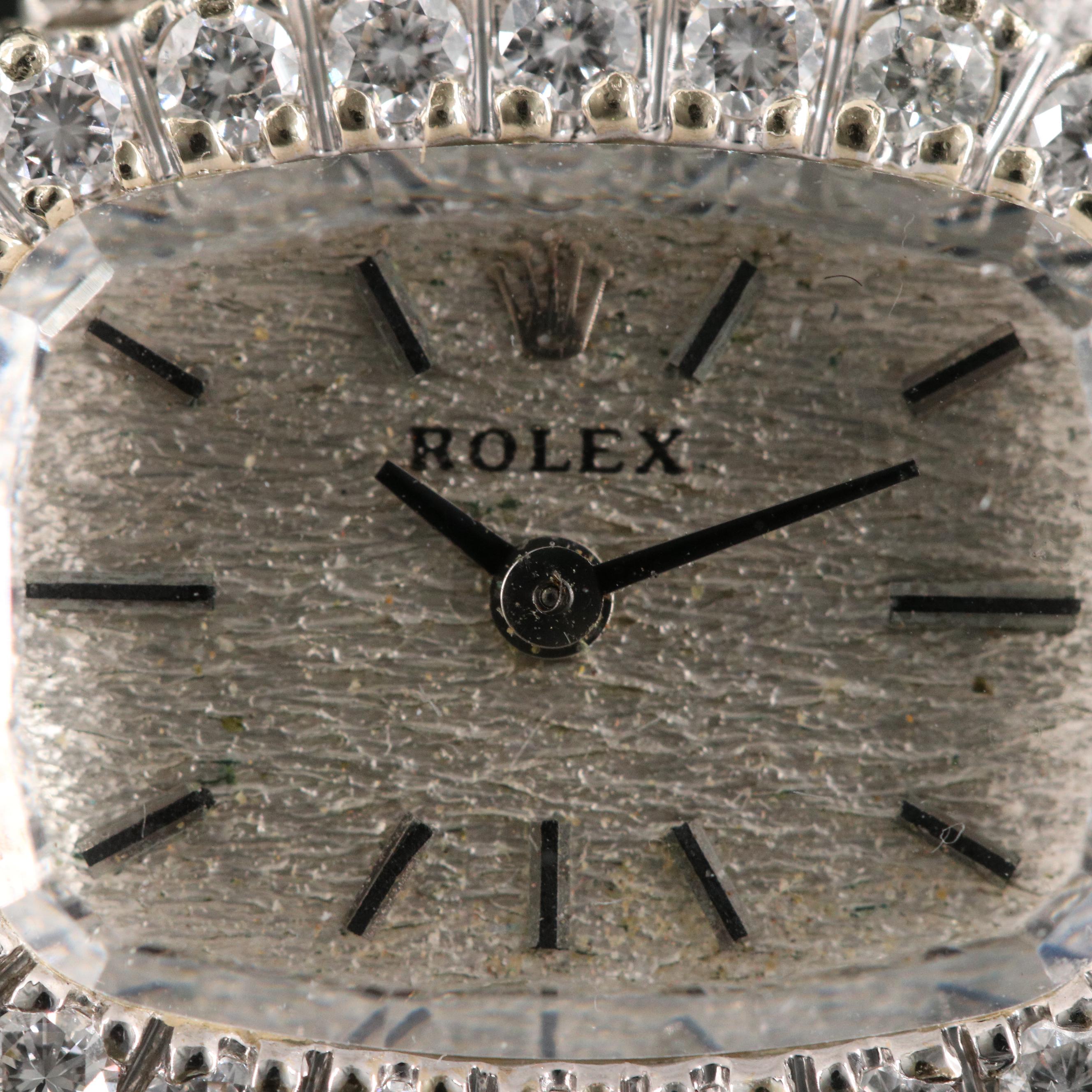 Vintage Rolex 14K Diamond Watch