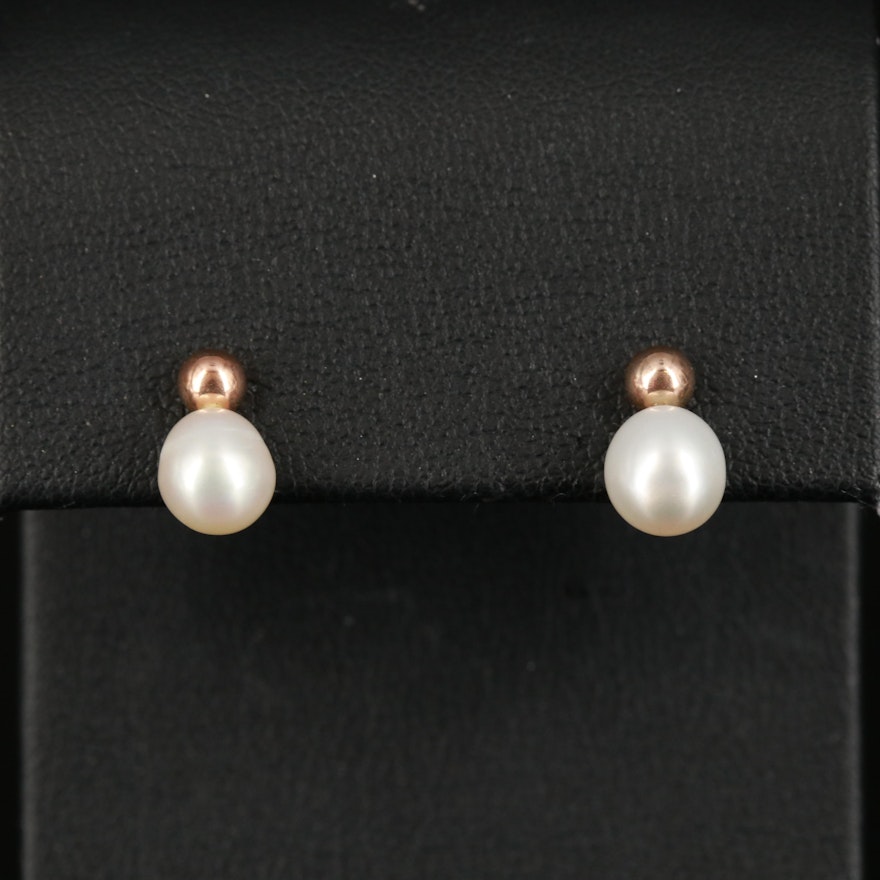 10K Pearl Stud Earrings