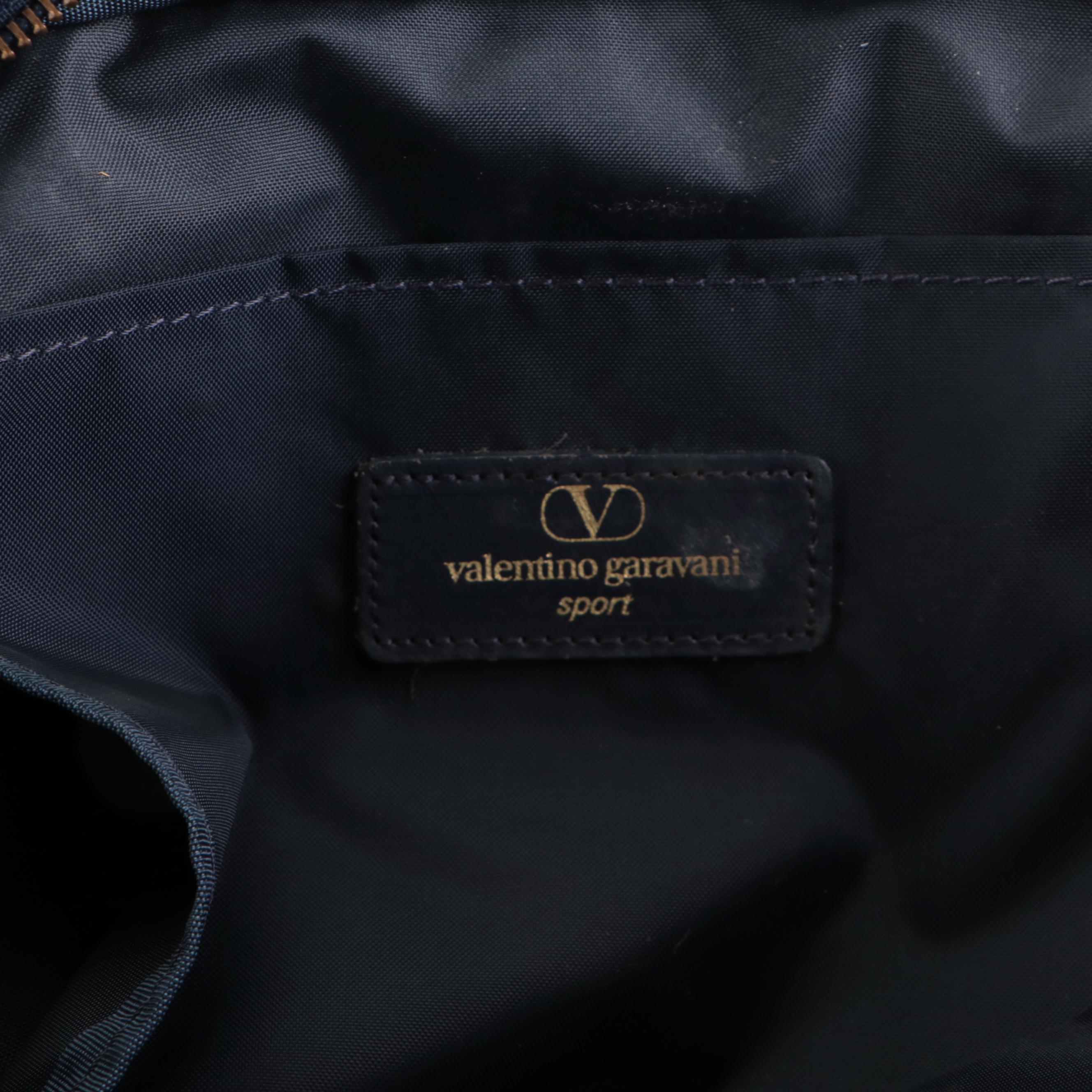 Valentino Garavani Sport Domed Handbag in Blue with Chain Link Straps