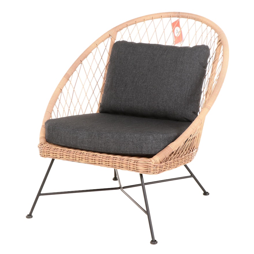 Article "Aeri" Resin Wicker and Powder-Coated Steel Patio Lounge Chair