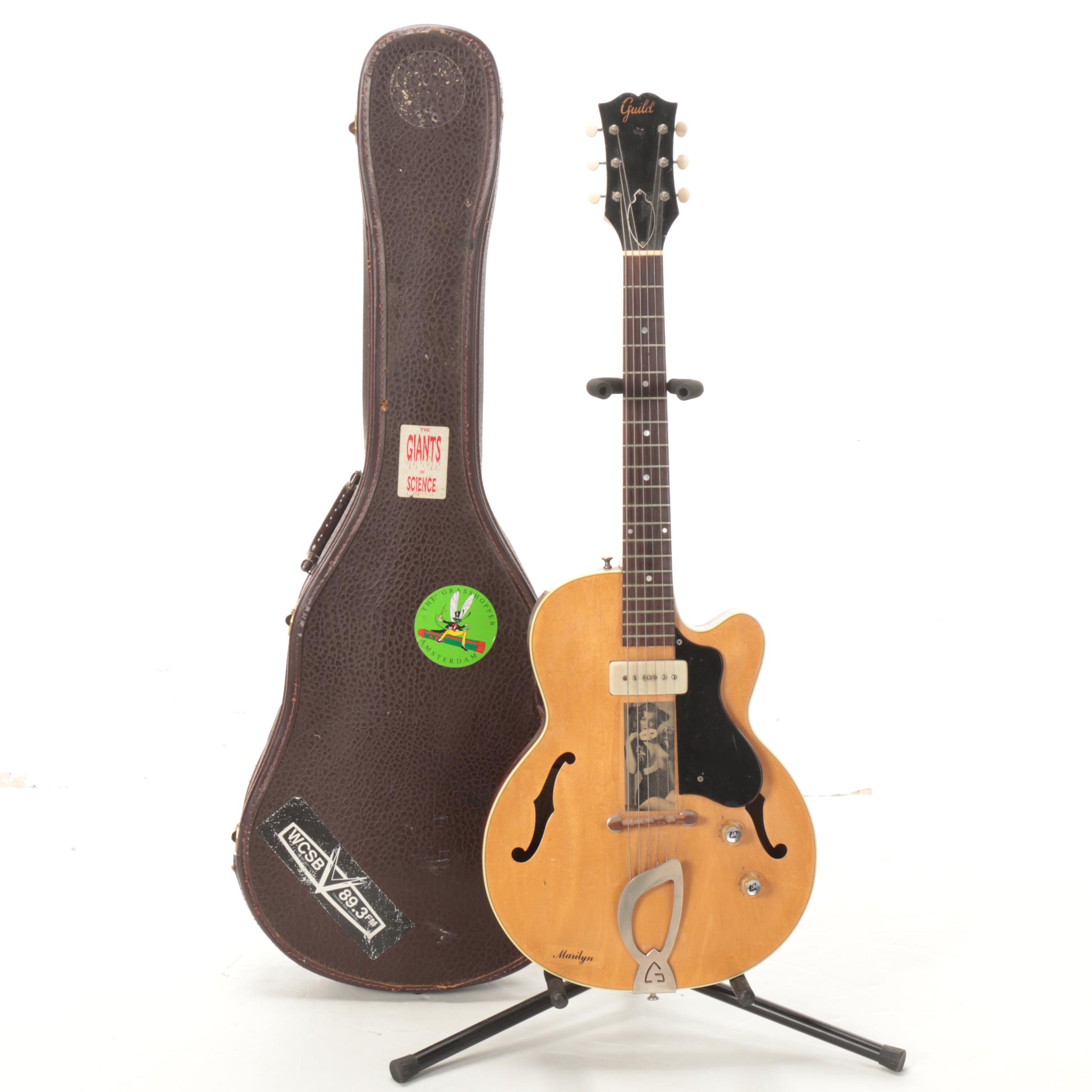 Guild M-65 "Freshman" 3/4 Size Semi-Hollow Electric Guitar with Case, 1960