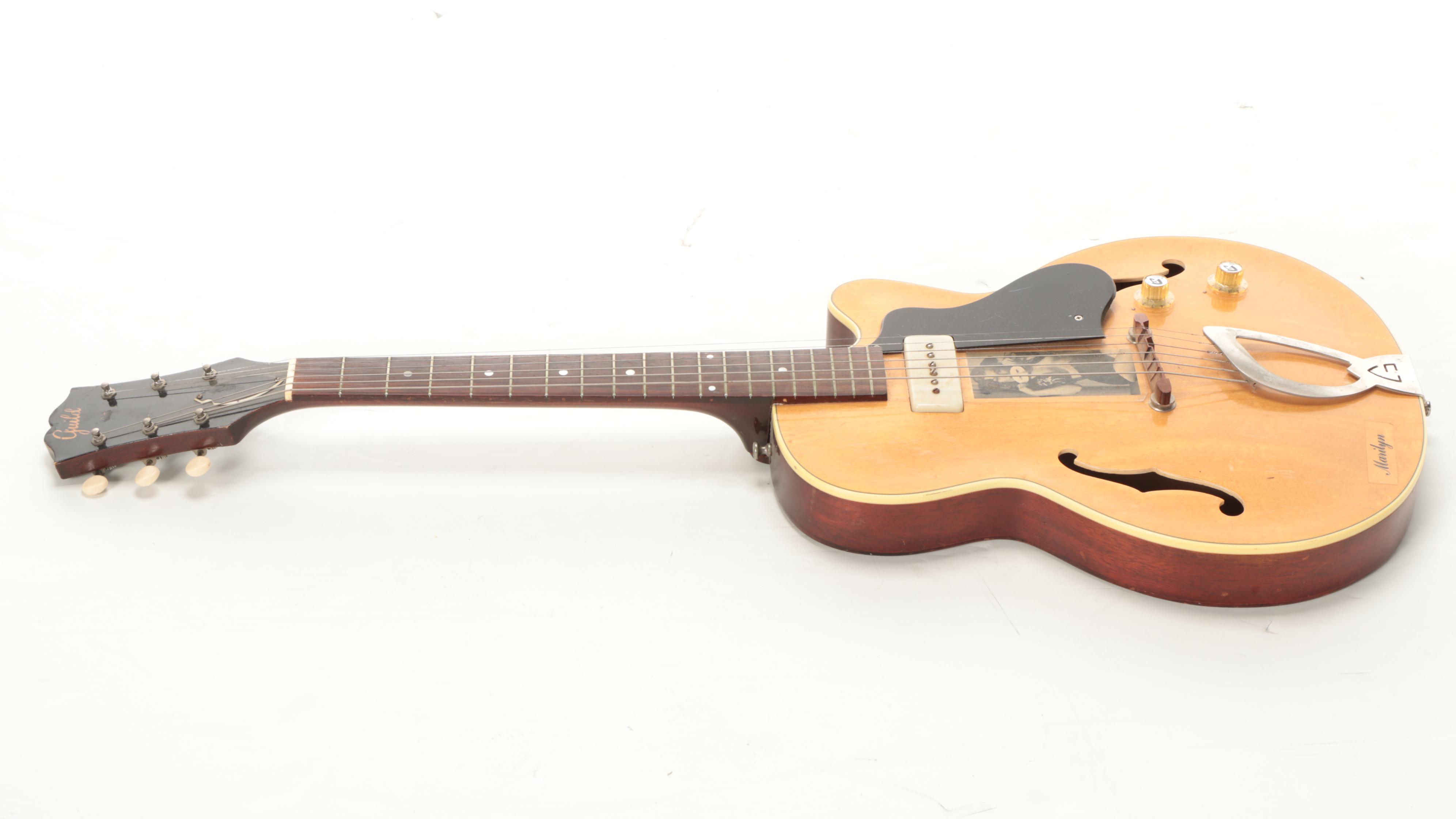 Guild M-65 "Freshman" 3/4 Size Semi-Hollow Electric Guitar with Case, 1960