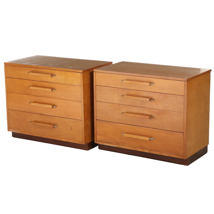 Pair of Eliel Saarinen for Johnson Furniture Birch Chests of Drawers