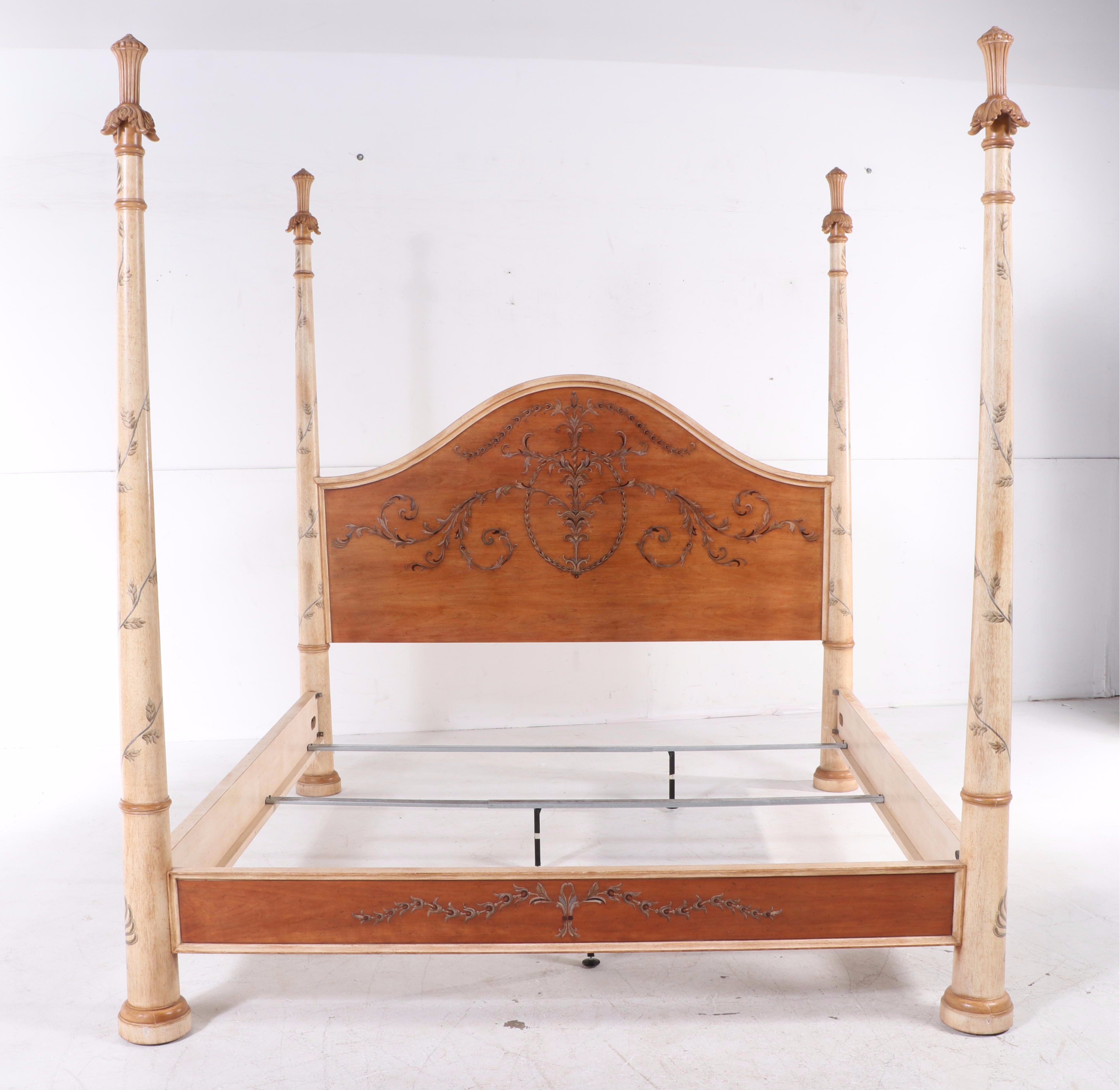 Ferguson Copeland Ltd. "Venetian" Paint-Decorated King Size Bed Frame