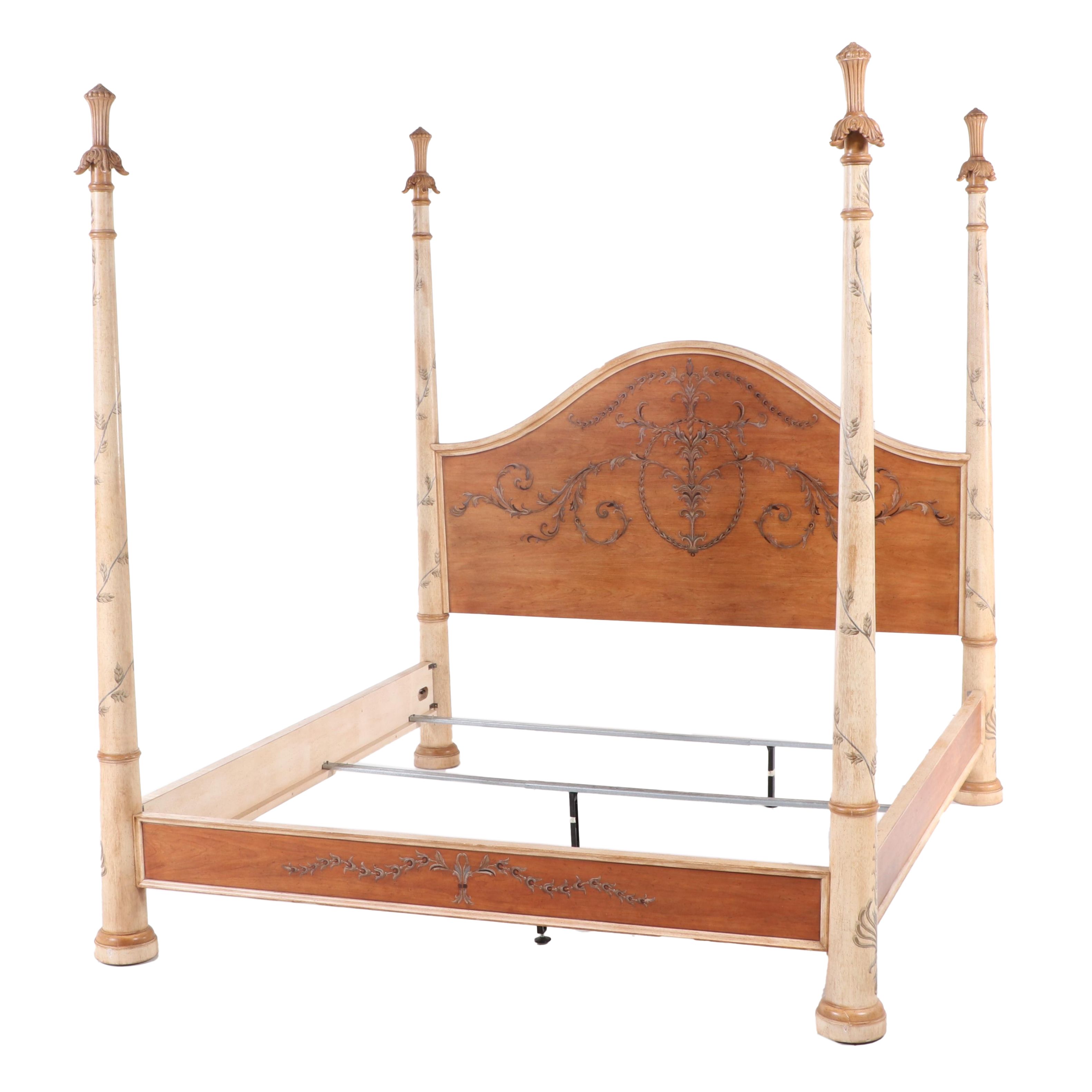 Ferguson Copeland Ltd. "Venetian" Paint-Decorated King Size Bed Frame