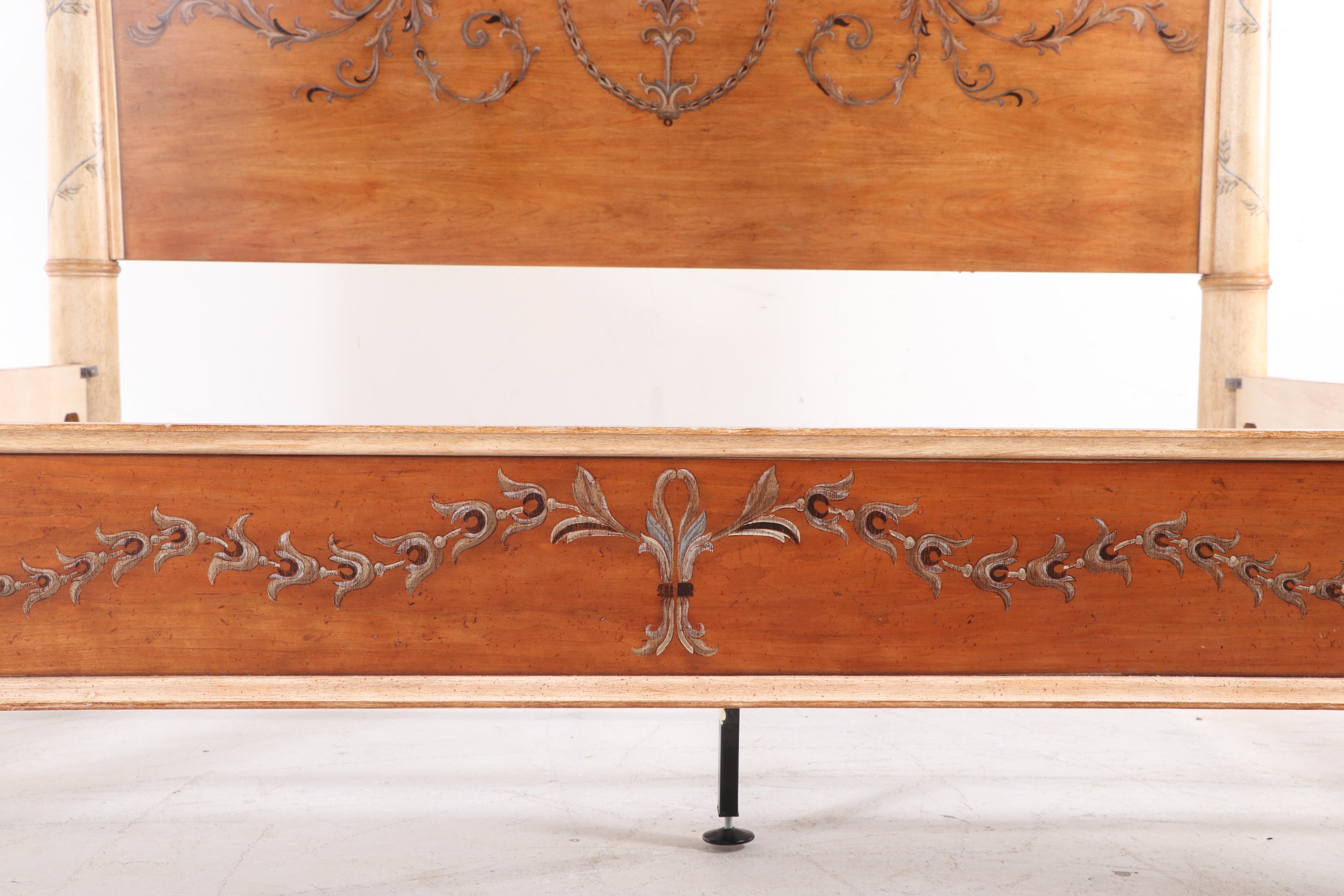 Ferguson Copeland Ltd. "Venetian" Paint-Decorated King Size Bed Frame