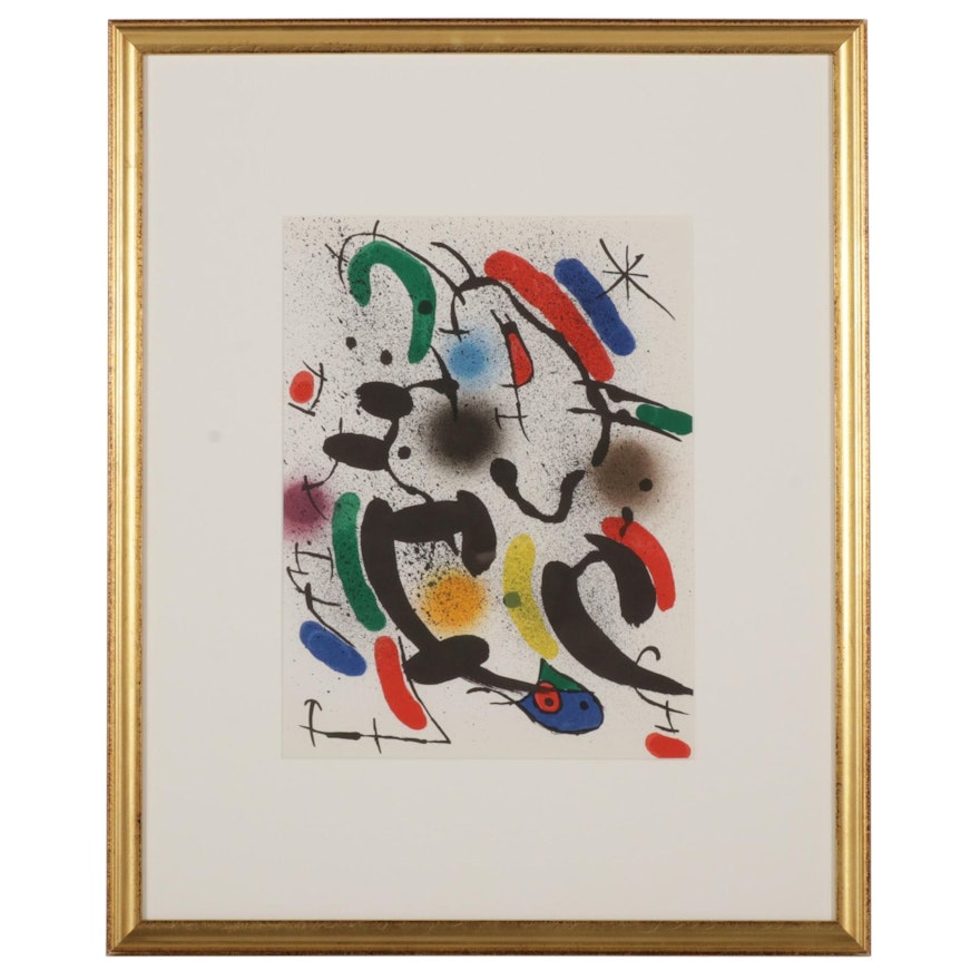 Joan Miró Color Lithograph From "Lithographs I," 1972