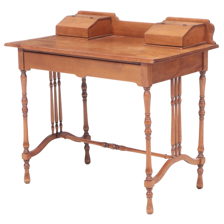 Stickley Bros. Co. Colonial Style Maple Writing Table, Early 20th Century