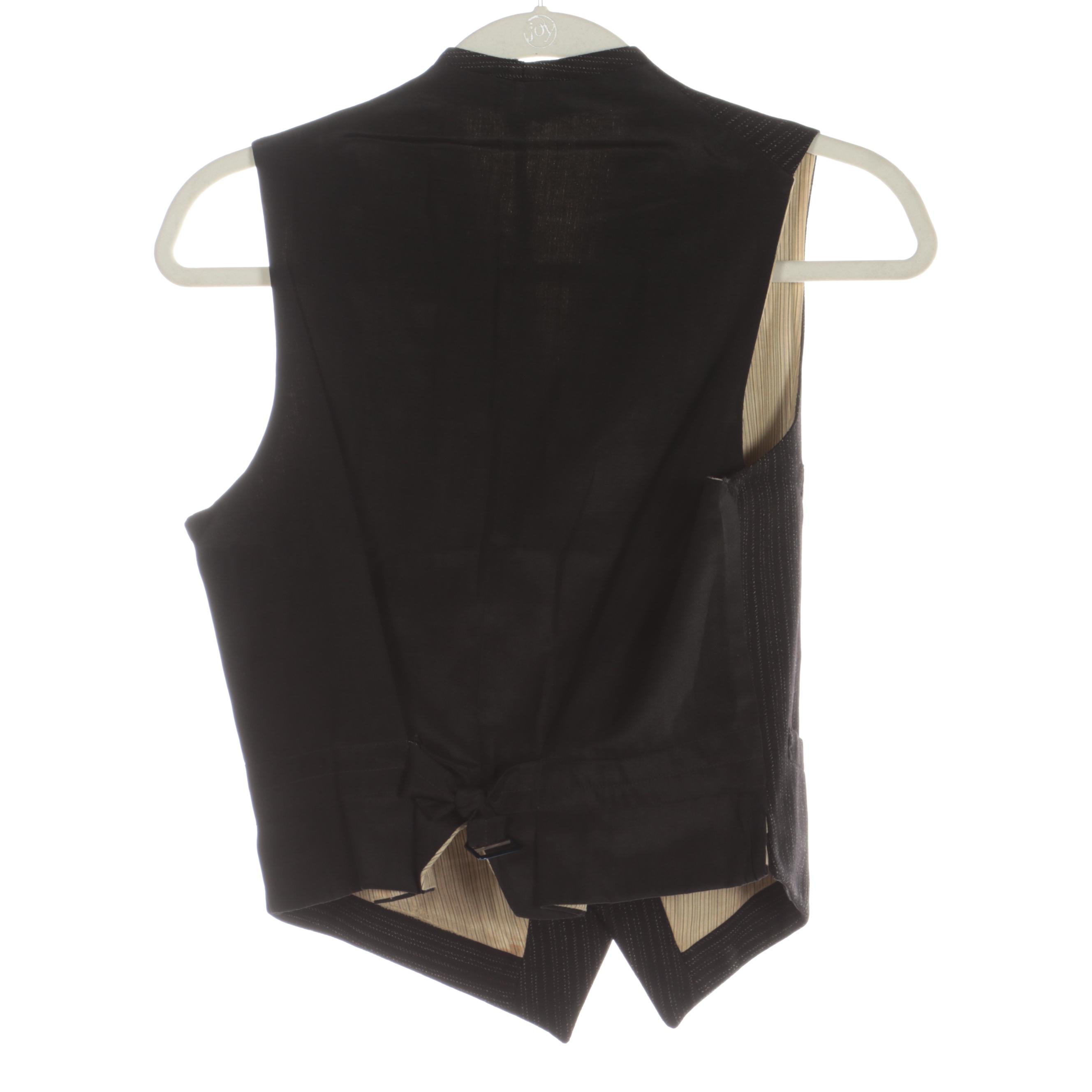 Men's Clerical and Other Black Wool Adjustable Waistcoats