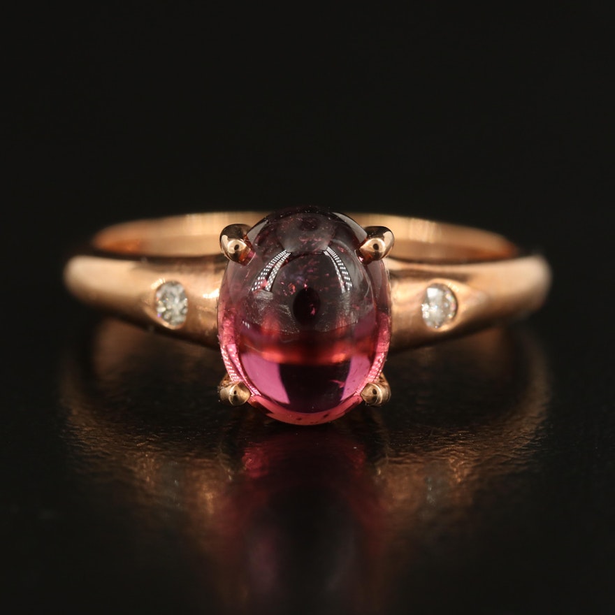 Zorab 18K Rose Gold Tourmaline and Diamond Ring