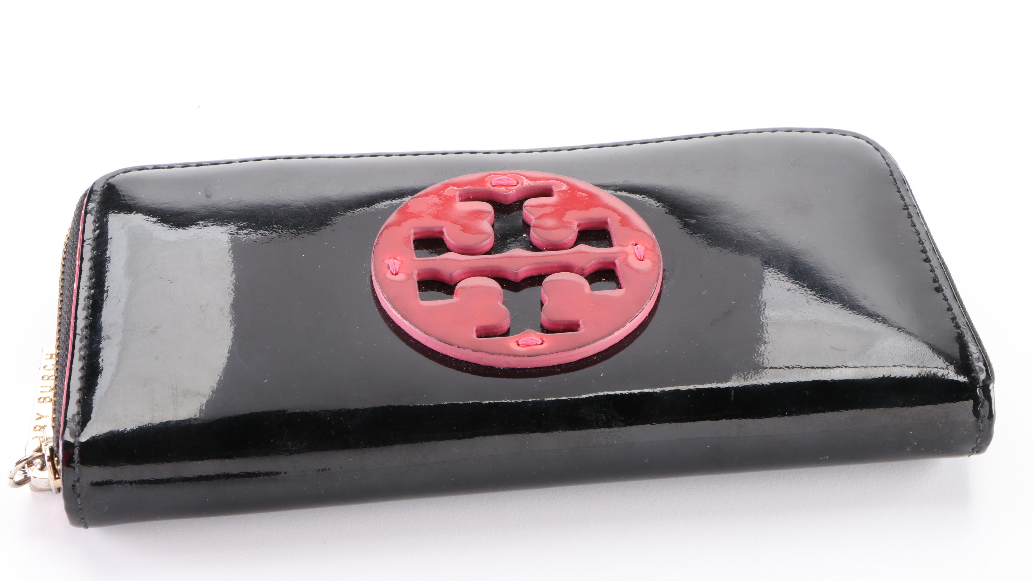 Tory Burch Continental Zip-Around Wallet in Patent Leather