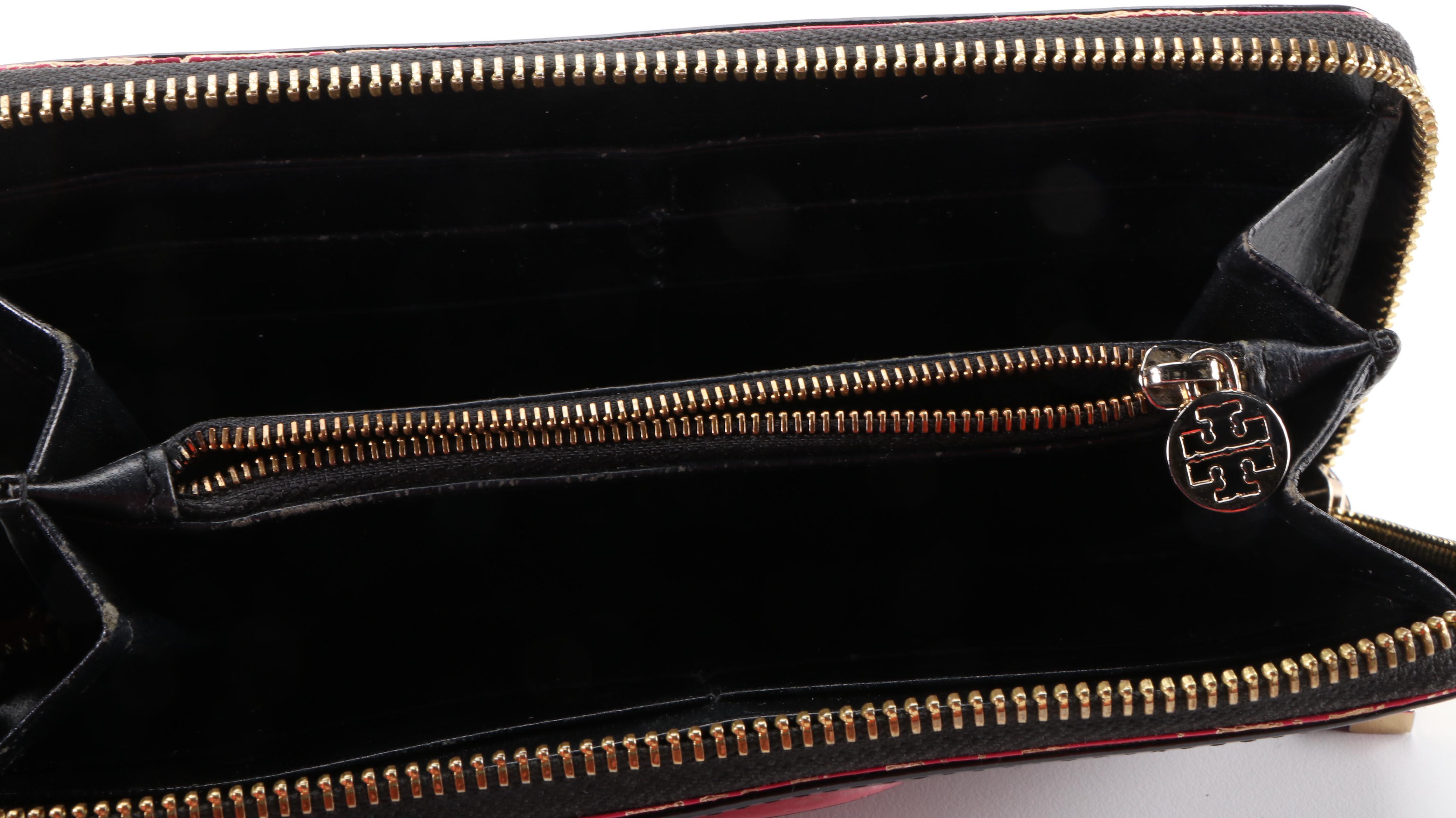 Tory Burch Continental Zip-Around Wallet in Patent Leather