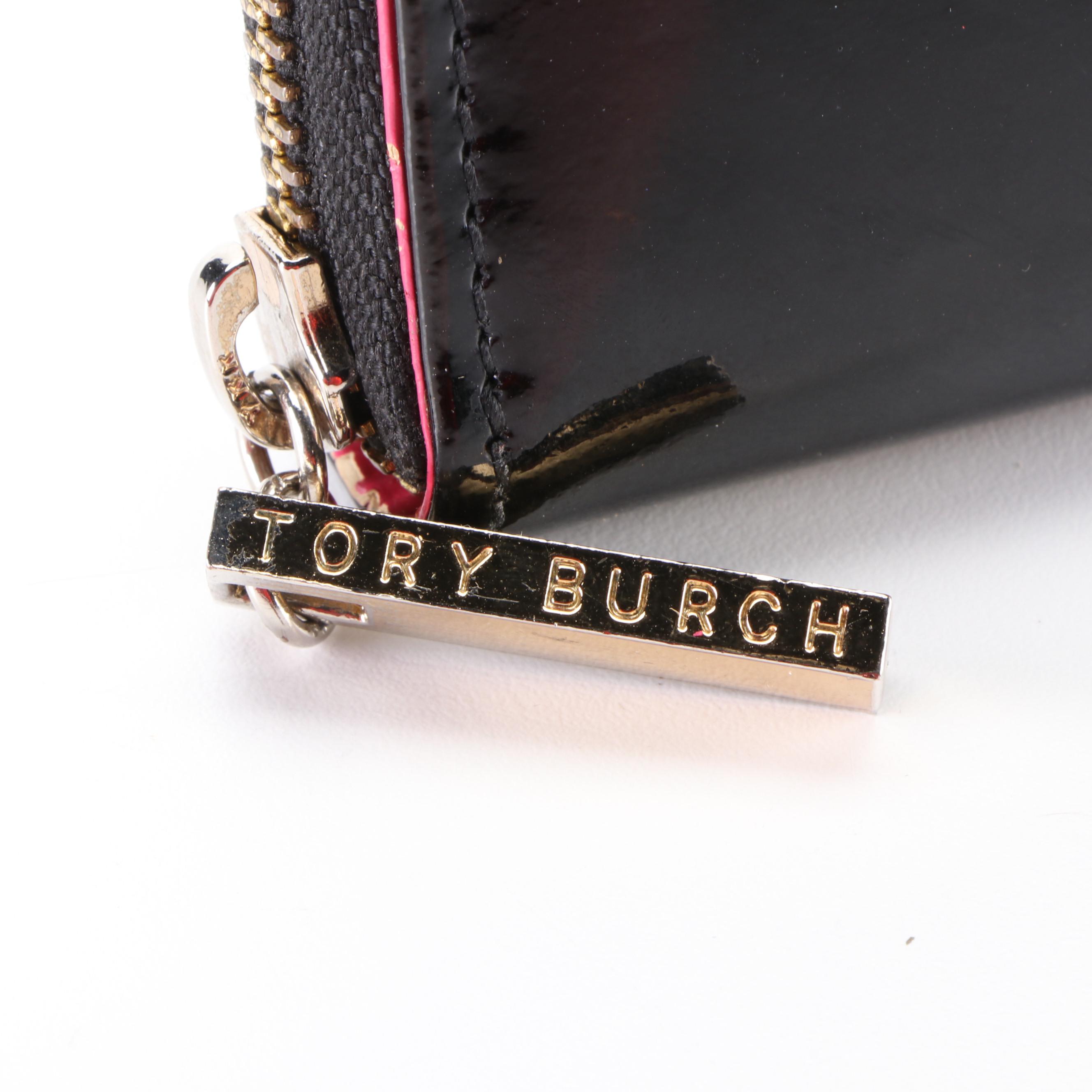 Tory Burch Continental Zip-Around Wallet in Patent Leather