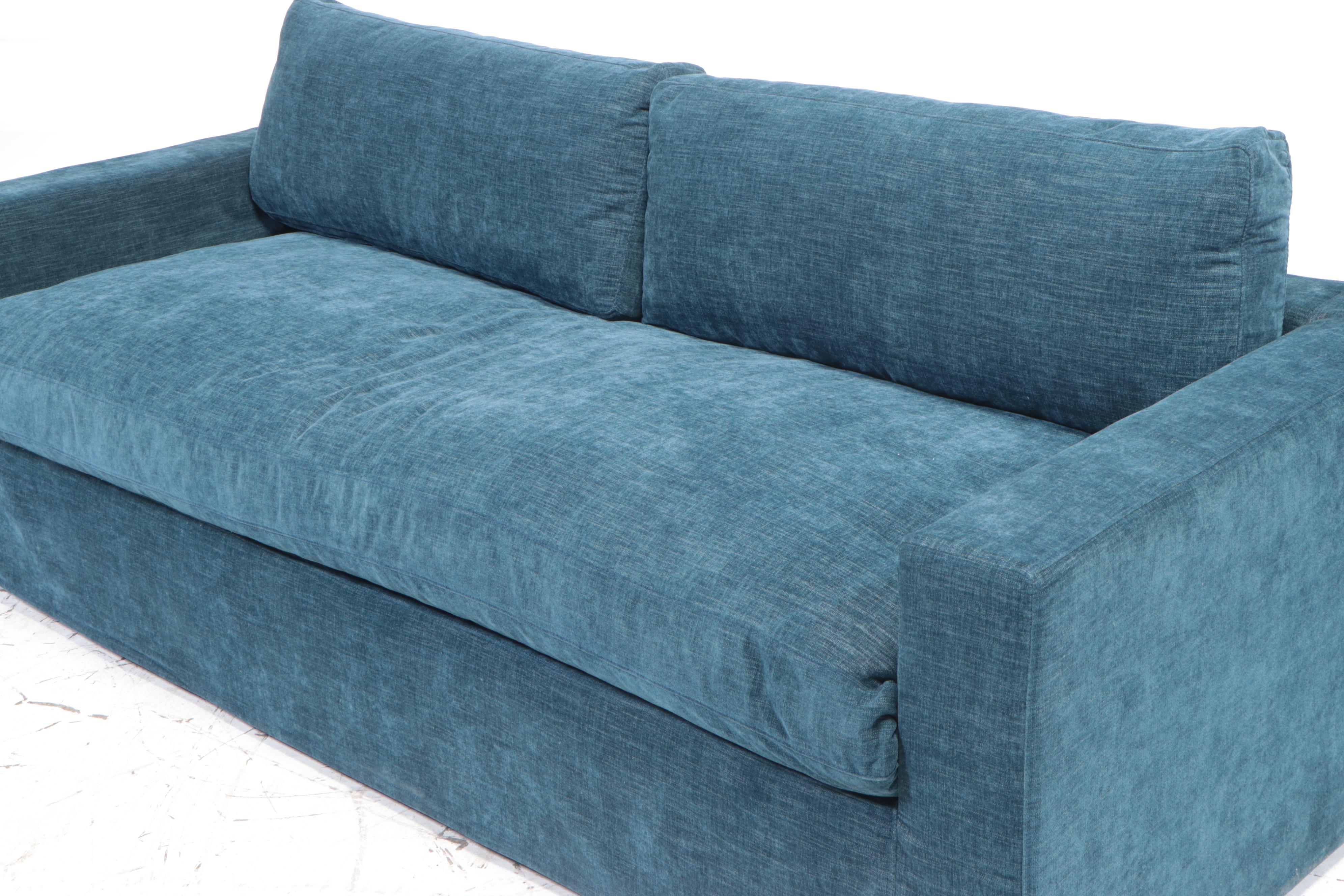 Article "Alzey" Sofa with Dash Blue Slipcover