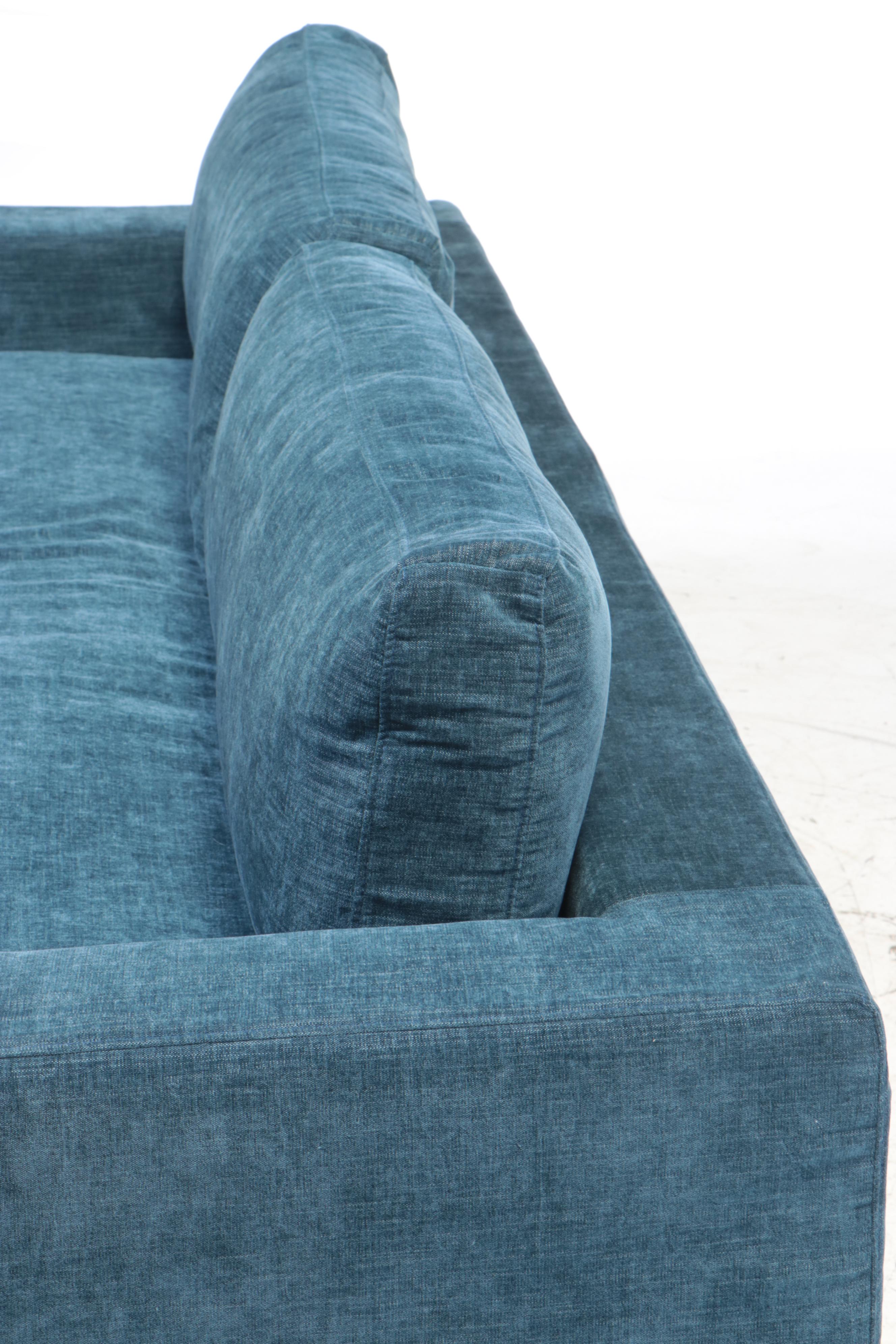 Article "Alzey" Sofa with Dash Blue Slipcover