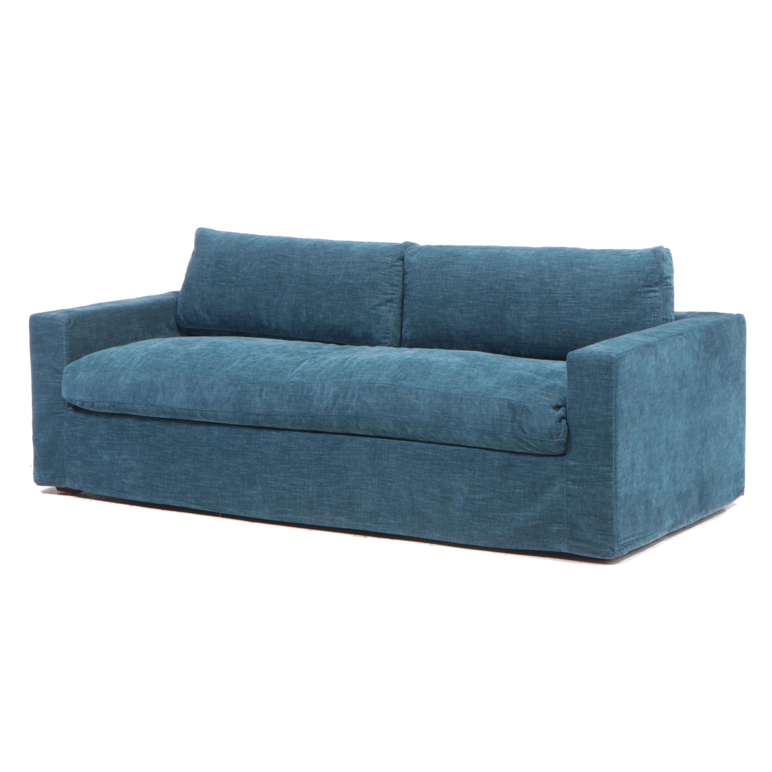 Article "Alzey" Sofa with Dash Blue Slipcover