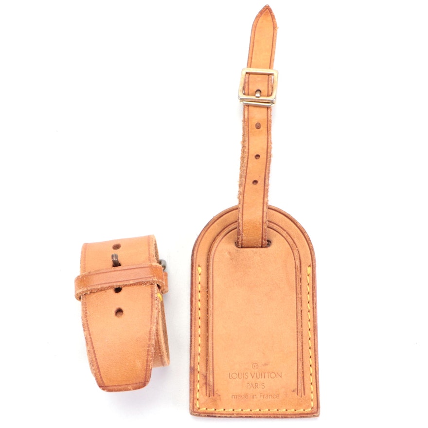 Louis Vuitton Luggage Tag and Poignet in Vachetta Leather