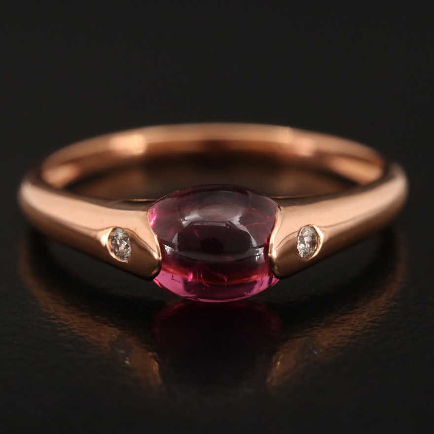 Zorab 18K Rose Gold Tourmaline and Diamond Ring