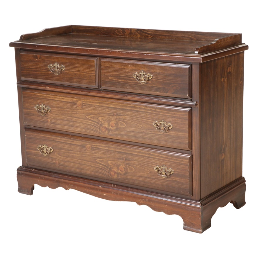 Bassett "Homestead" Federal Style Pine and Laminate Three-Drawer Chest