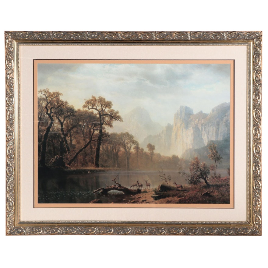 Offset Lithograph After Albert Bierstadt "Yosemite Valley"