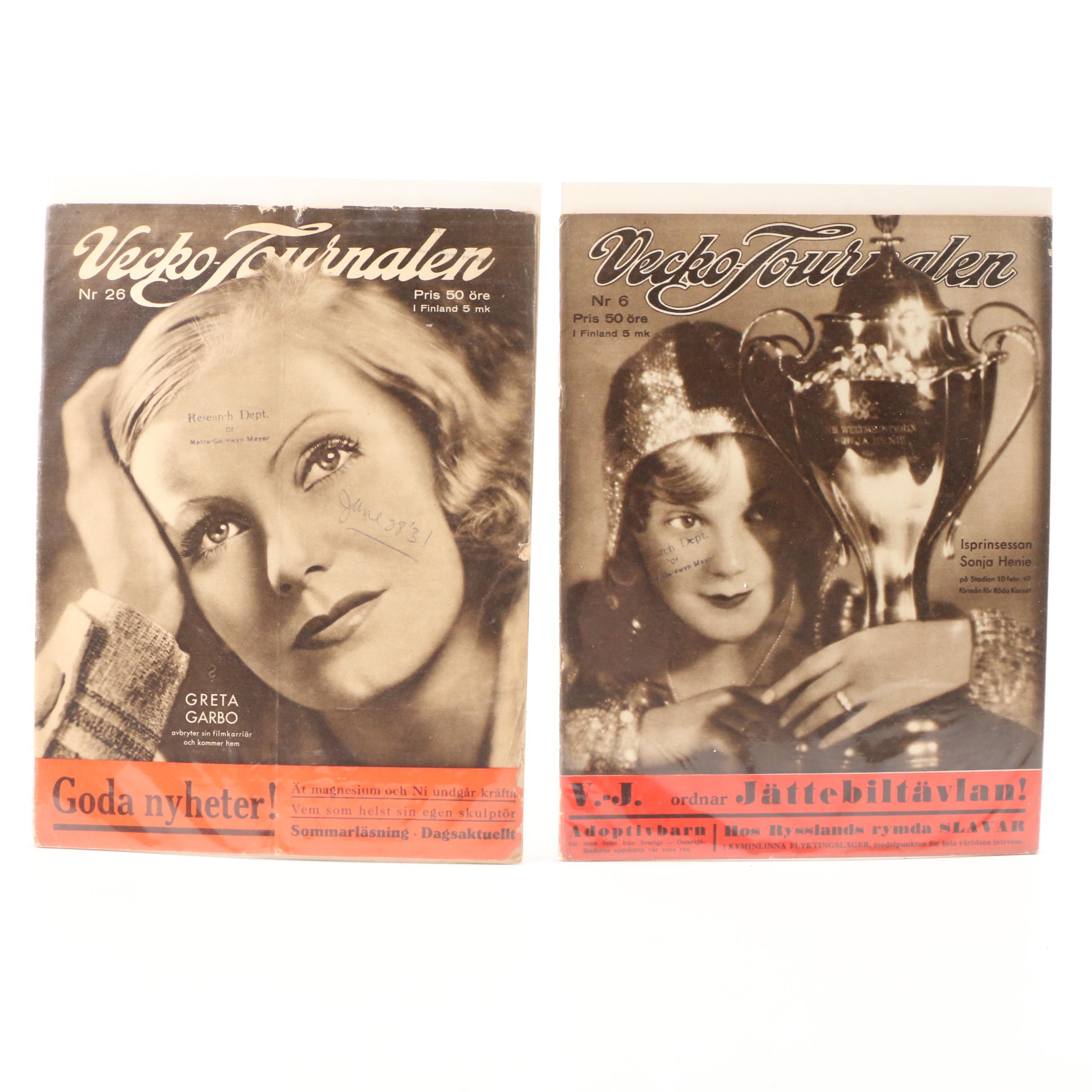 Finnish Magazines "Vecko Journalen" From Research Department of MGM, 20th C