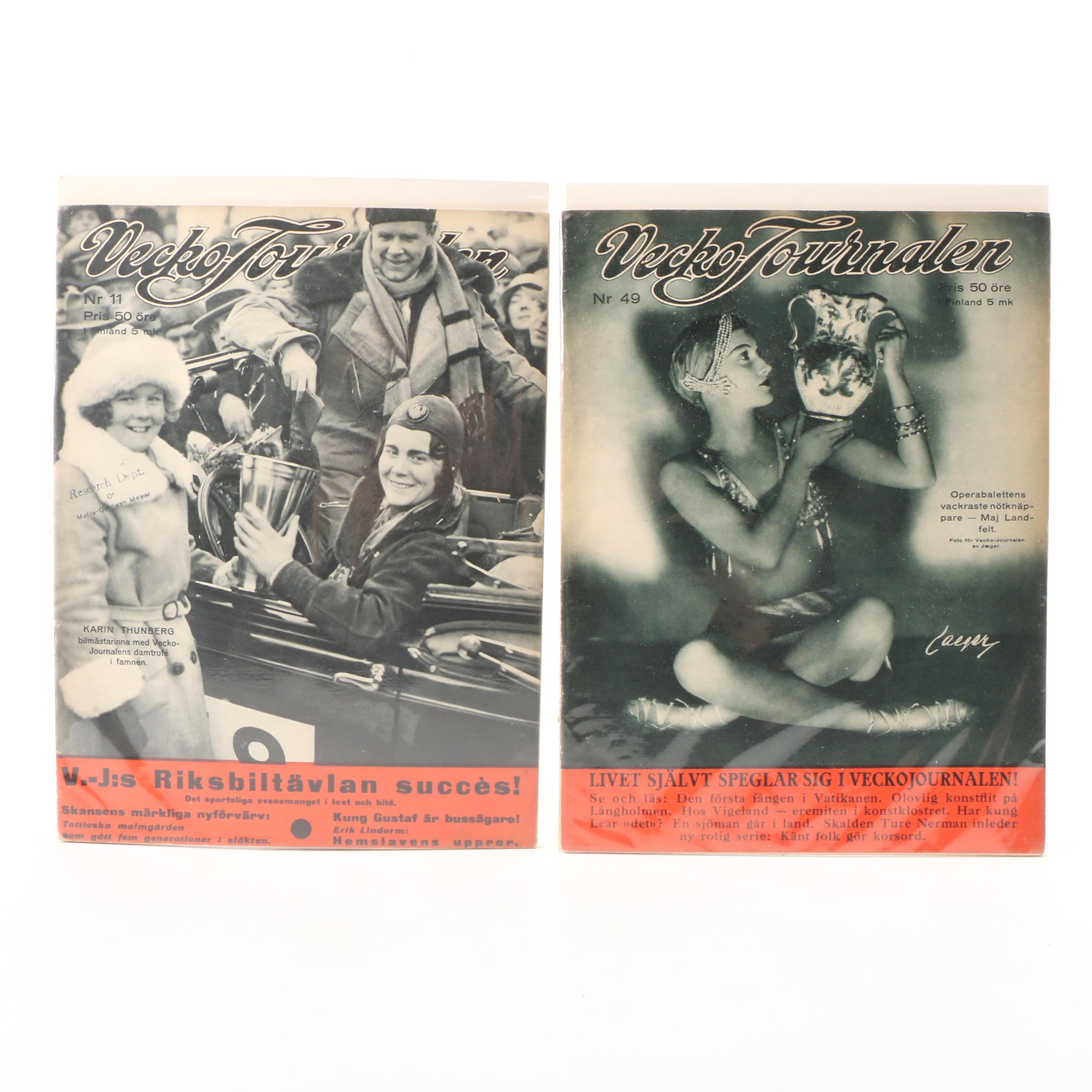 Finnish Magazines "Vecko Journalen" From Research Department of MGM, 20th C