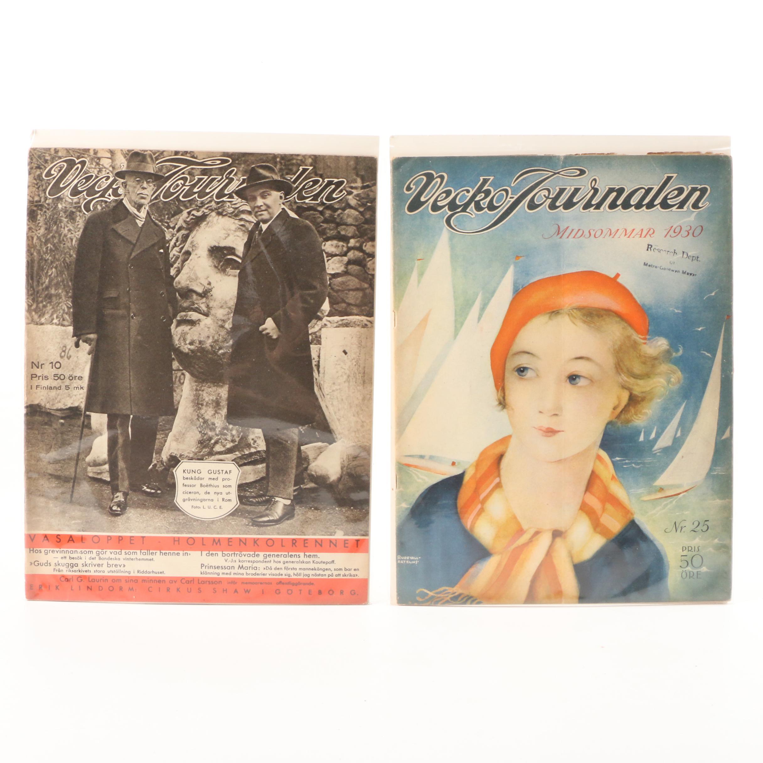Finnish Magazines "Vecko Journalen" From Research Department of MGM, 20th C