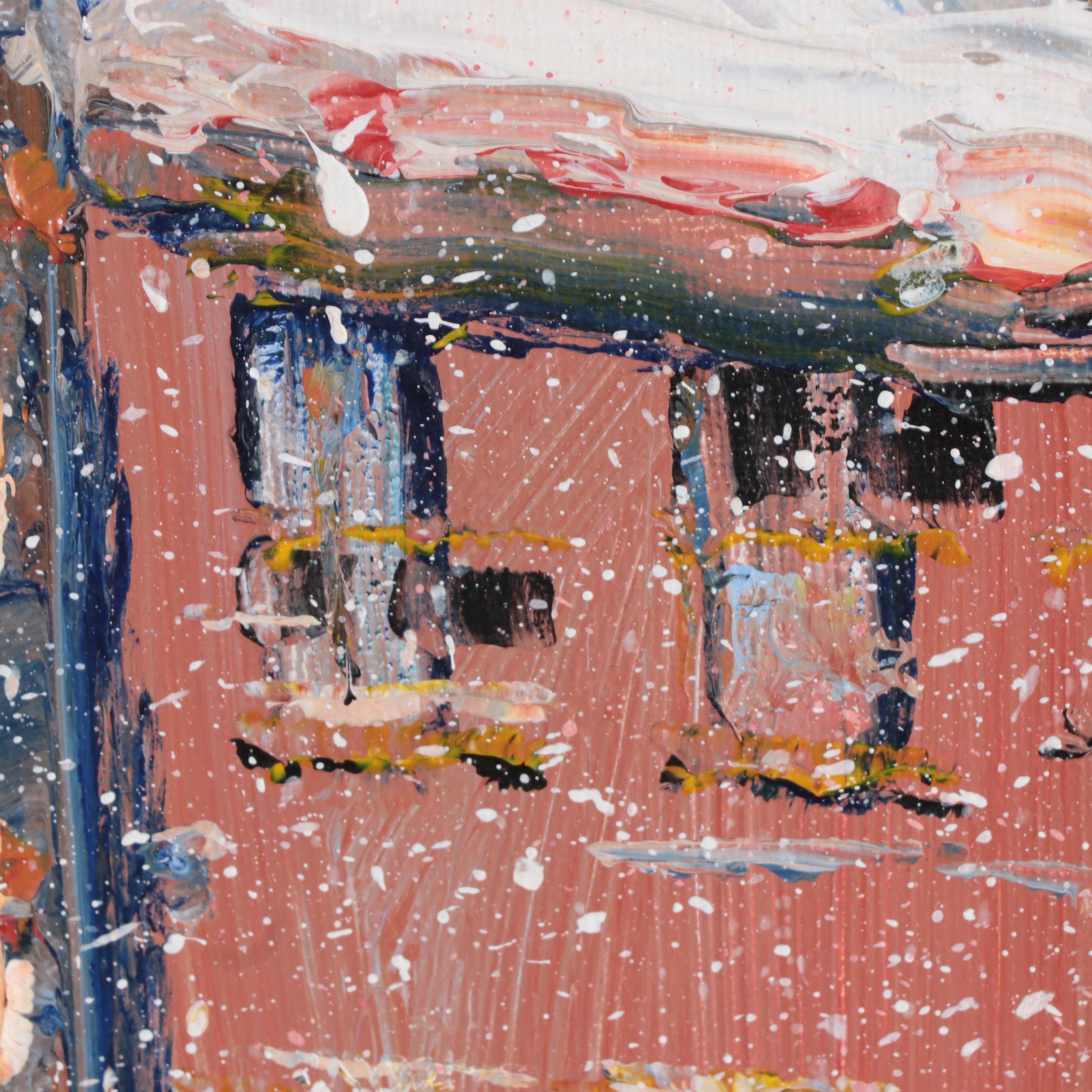 Patricia Nolan-Brown Oil Painting "Quiet Snowfall," 2021