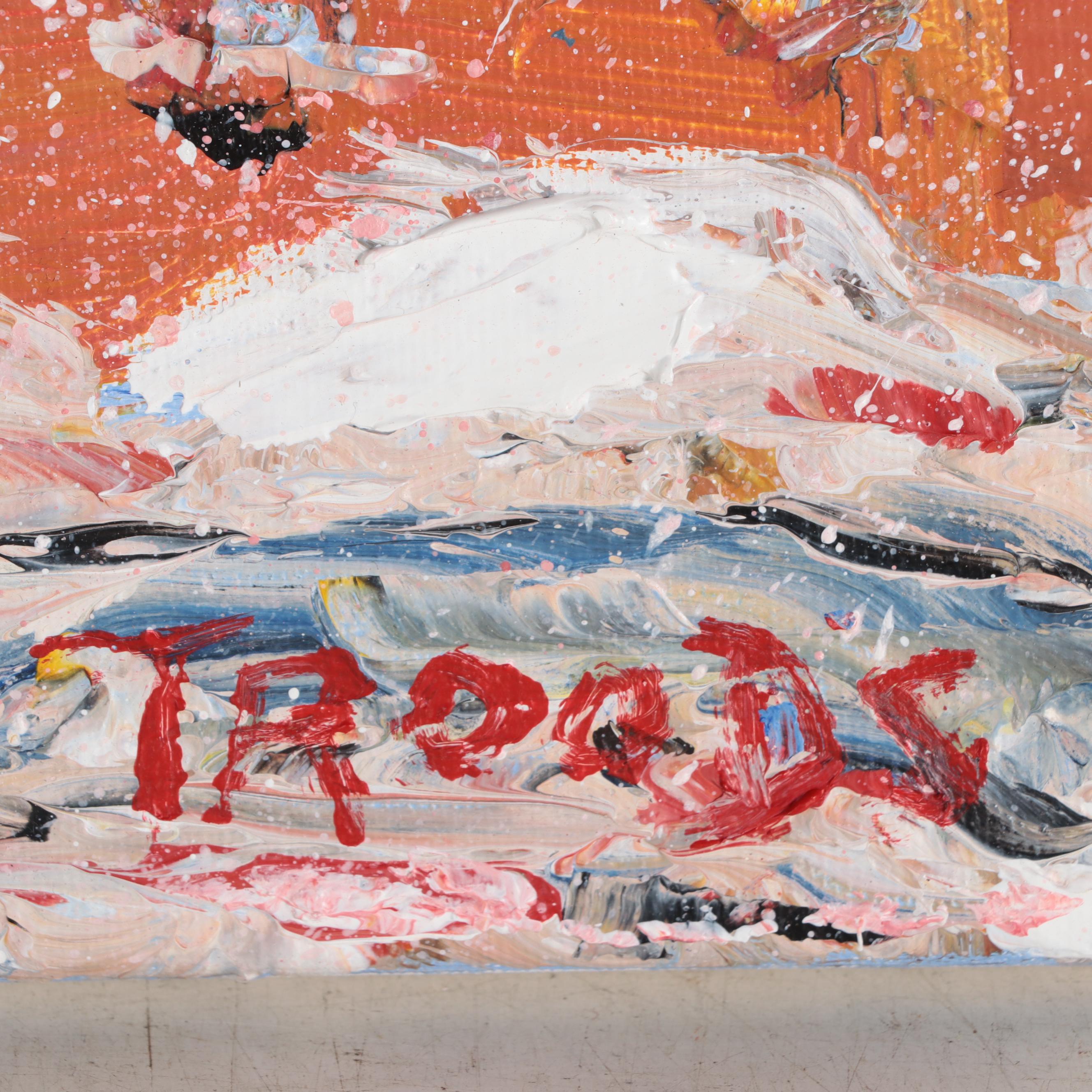 Patricia Nolan-Brown Oil Painting "Quiet Snowfall," 2021