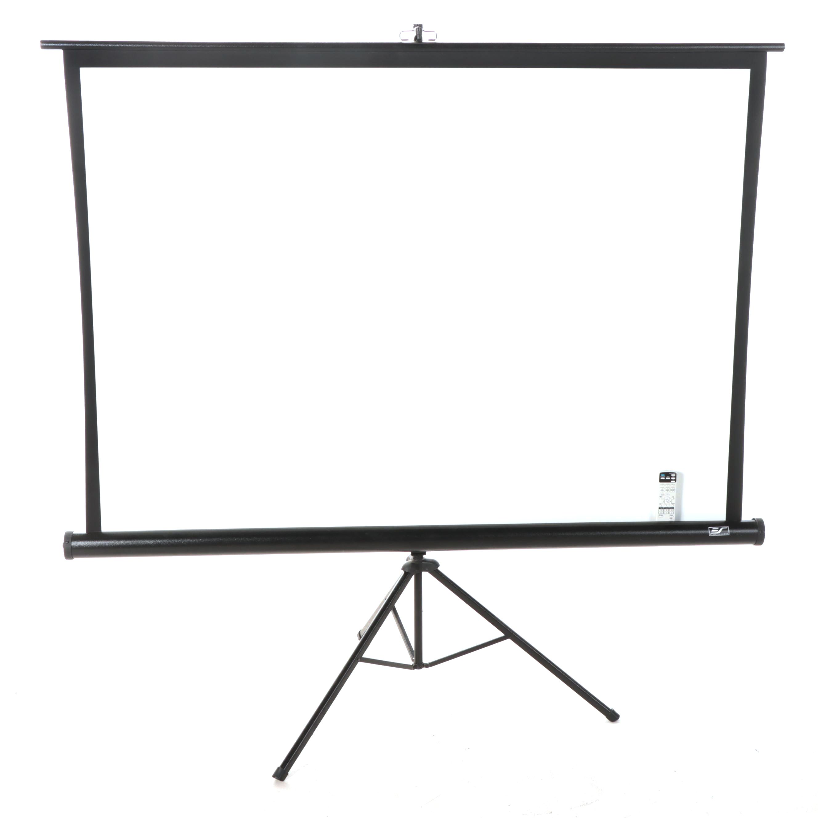Elite Screens Tripod 85" MaxWhite Portable Projection Screen with Remote