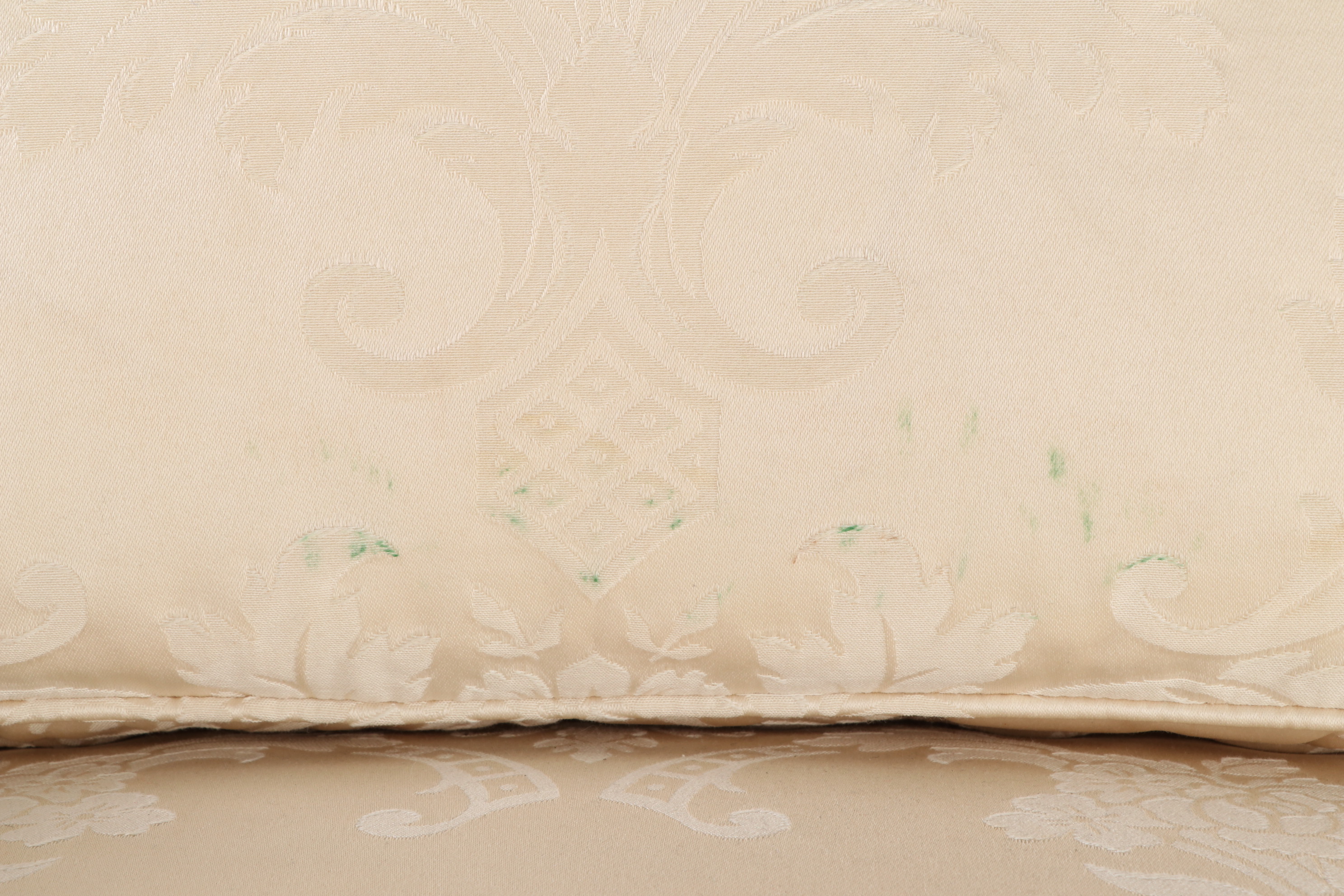 Henredon "Custom Folio Collection" Cream Damask Sofa