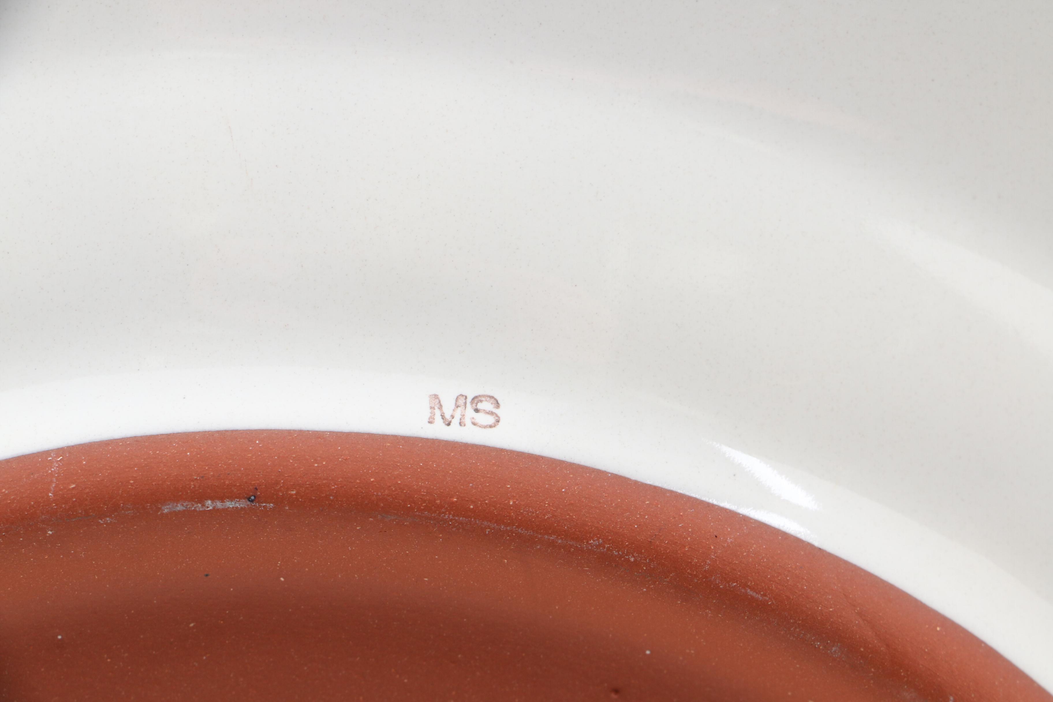 MacKenzie-Childs Hand-Painted Serving Plates and Beaded Glass Cake Serving Set