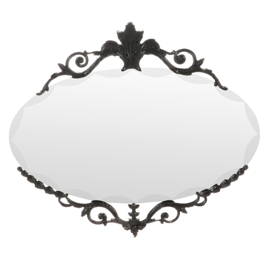 Rococo Style Wall Mirror with Metal Frame