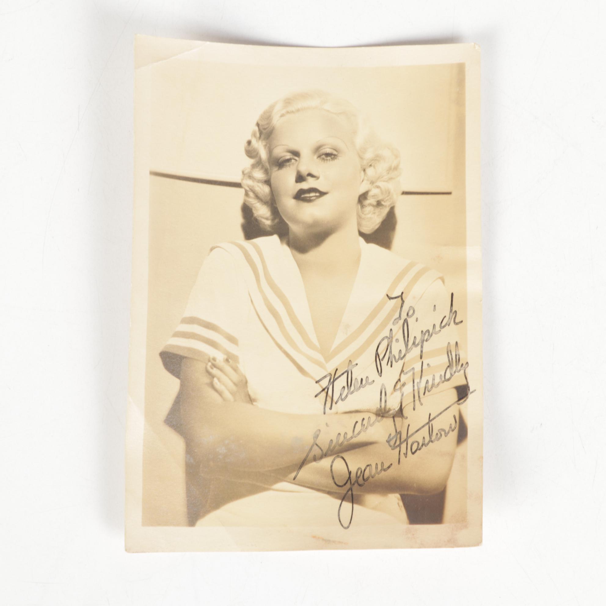 Jean Harlow and Ray Bolger Signed Photographs