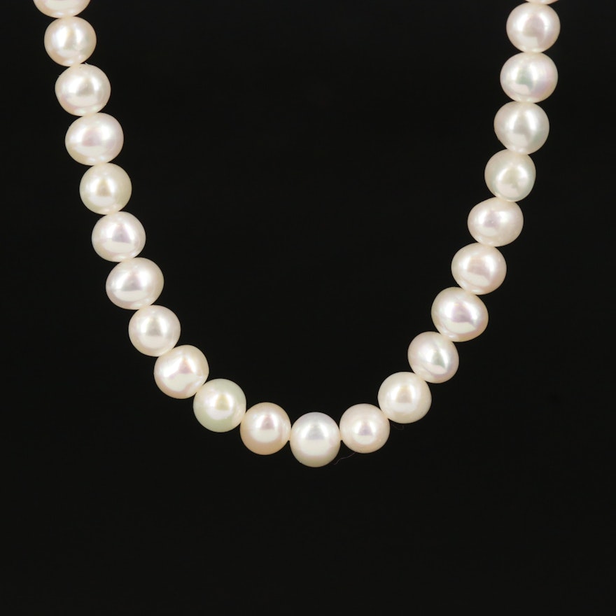 Pearl Necklace with 14K Clasp