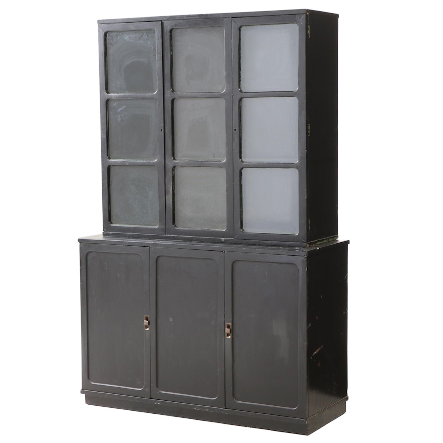 Drexel Mid Century Modern Ebonized China Cabinet